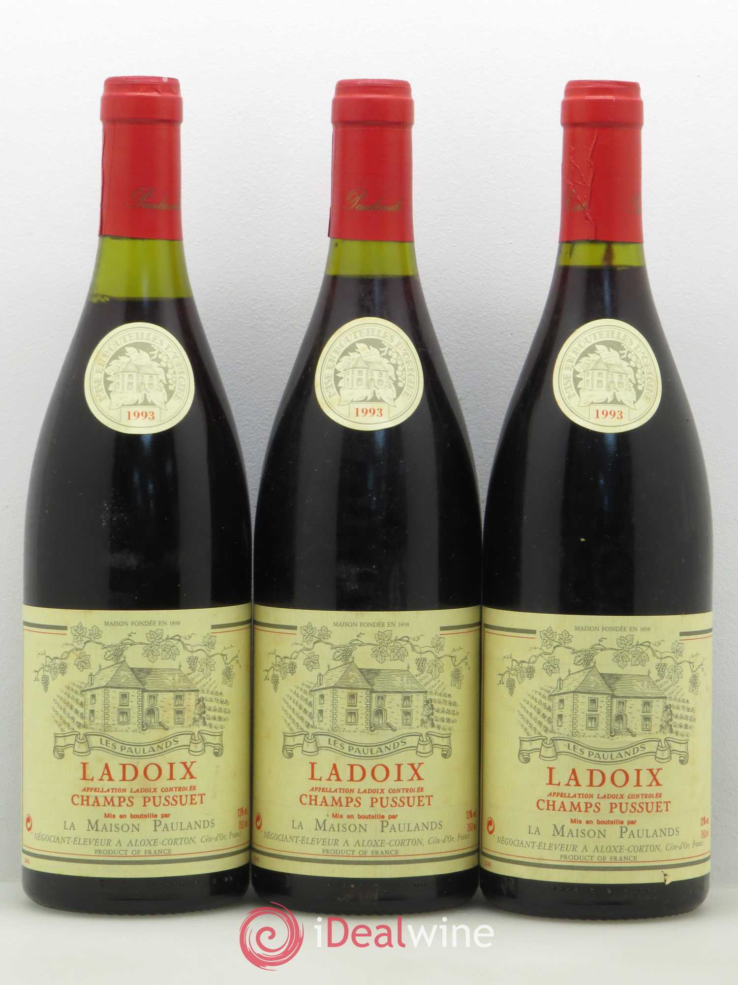 Ladoix Champs Pussuet Maison Paulands (sans prix de réserve) 1993 - Posten von 3 Flaschen - 0