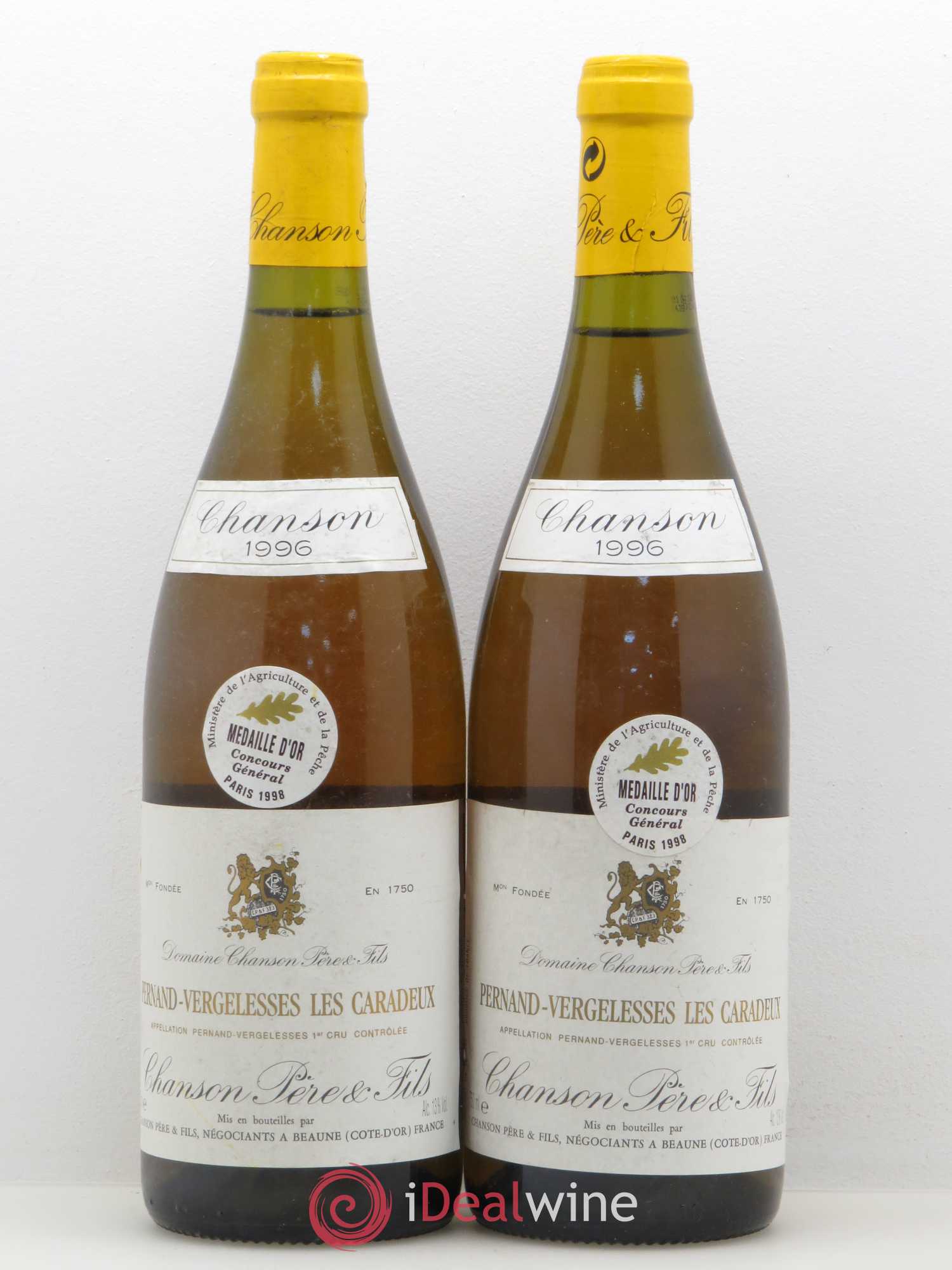 Pernand-Vergelesses 1er Cru Les Caradeux Chanson 1996 - Posten von 2 Flaschen - 0