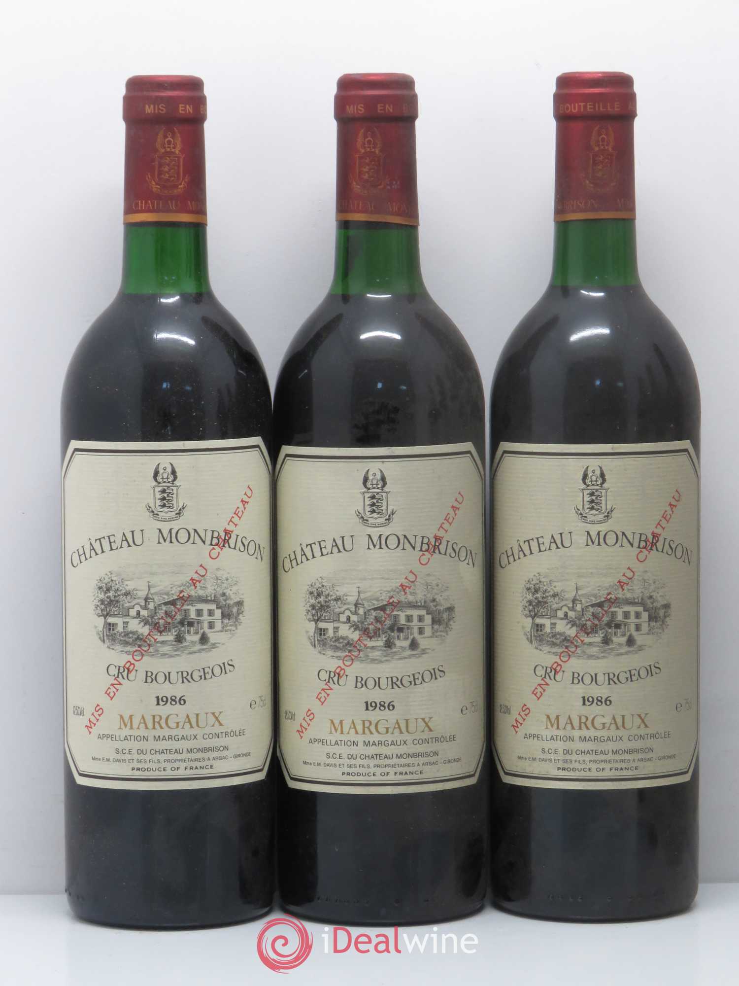 Château Monbrison 1986 - Lot de 6 bouteilles - 1