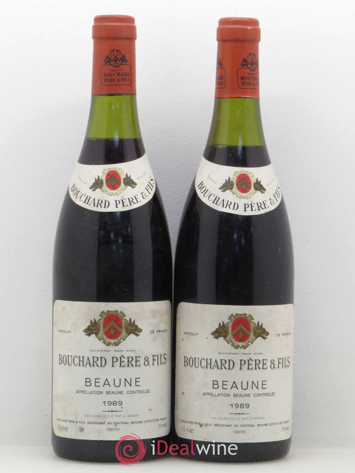 Beaune Bouchard Père et Fils 1989 - Lot de 2 bouteilles - 0