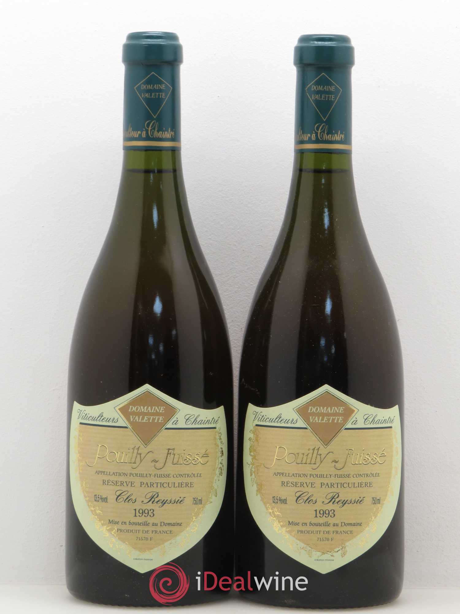 Pouilly-Fuissé Clos Reyssié Valette (Domaine) 1993 - Lot de 2 bouteilles - 0