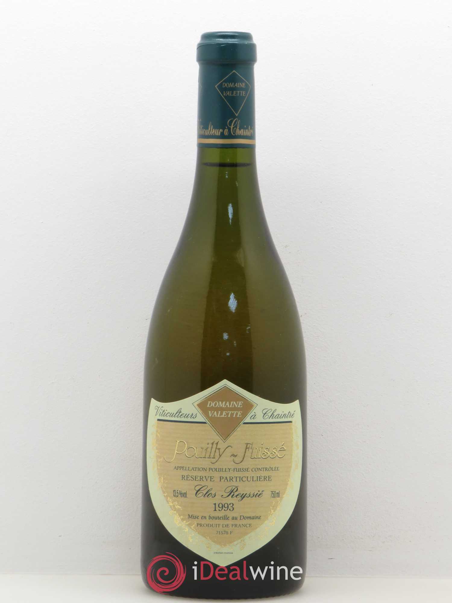 Pouilly-Fuissé Clos Reyssié Valette (Domaine) 1993 - Lot de 1 bouteille - 0