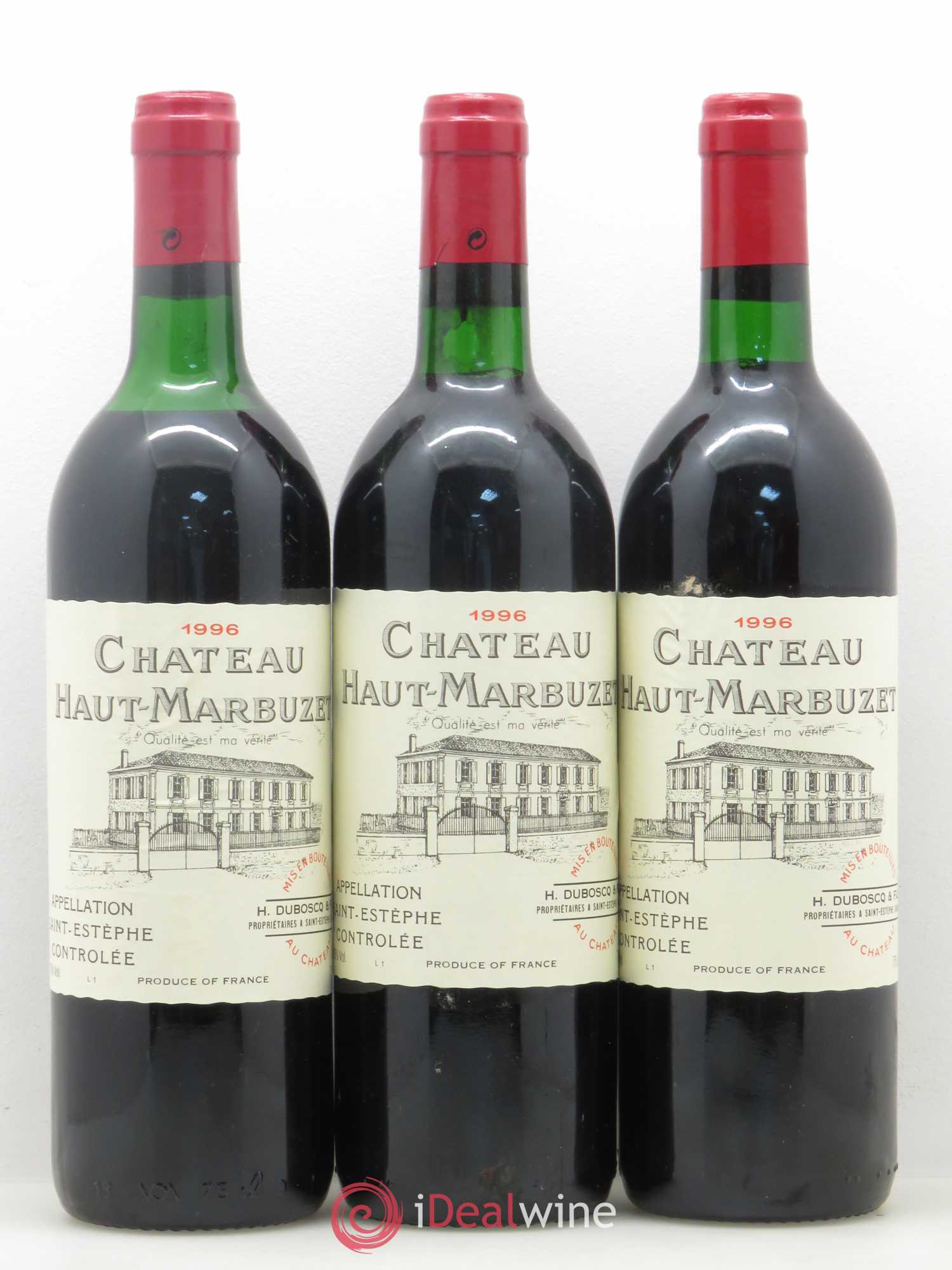 Château Haut Marbuzet 1996 - Lot de 6 bouteilles - 1