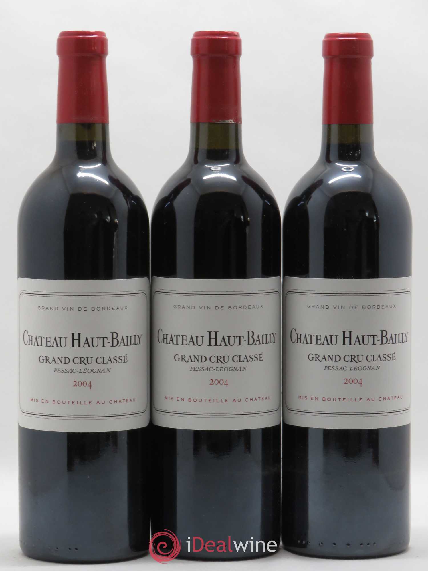 Château Haut-Bailly Cru Classé de Graves 2004 - Lot de 3 bouteilles - 0