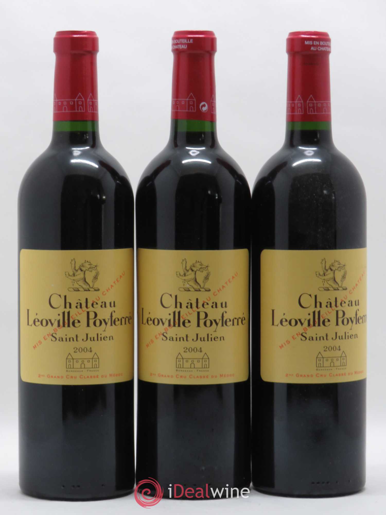 Château Léoville Poyferré 2ème Grand Cru Classé 2004 - Lot de 3 bouteilles - 0