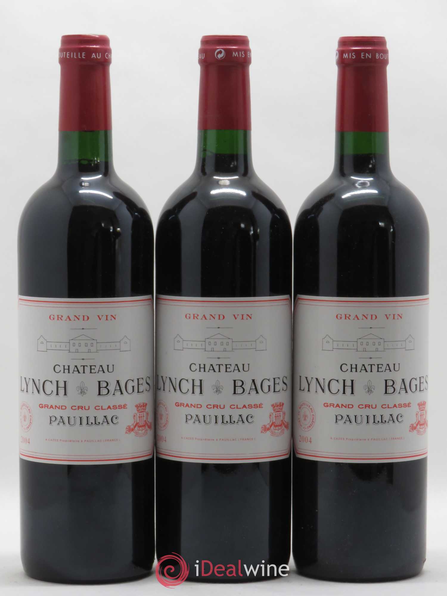 Château Lynch Bages 5ème Grand Cru Classé 2004 - Lot de 3 bouteilles - 0