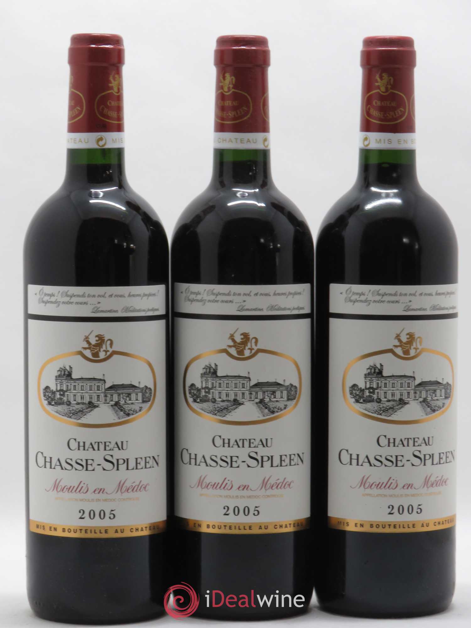 Château Chasse Spleen 2005 - Lot de 3 bouteilles - 0