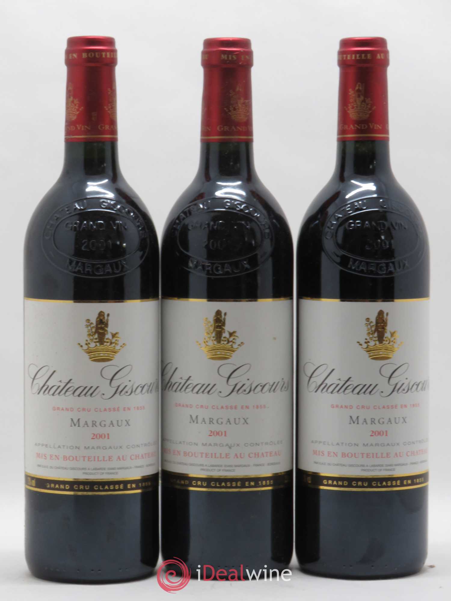Château Giscours 3ème Grand Cru Classé 2001 - Lot de 3 bouteilles - 0