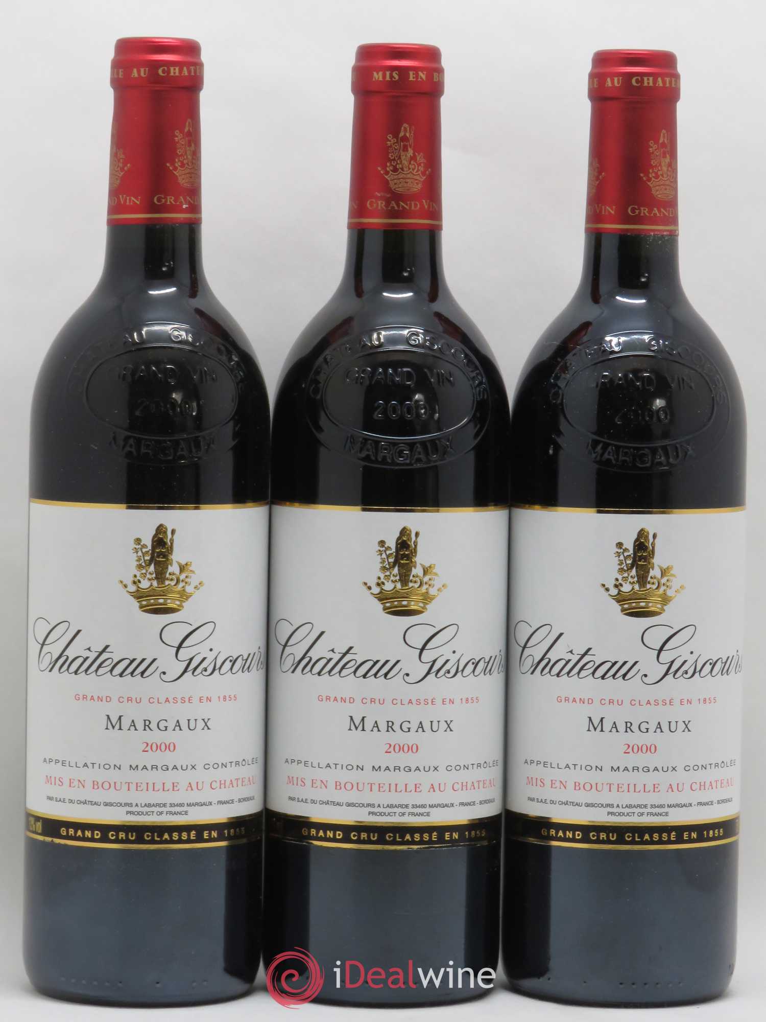 Château Giscours 3ème Grand Cru Classé 2000 - Lot de 3 bouteilles - 0