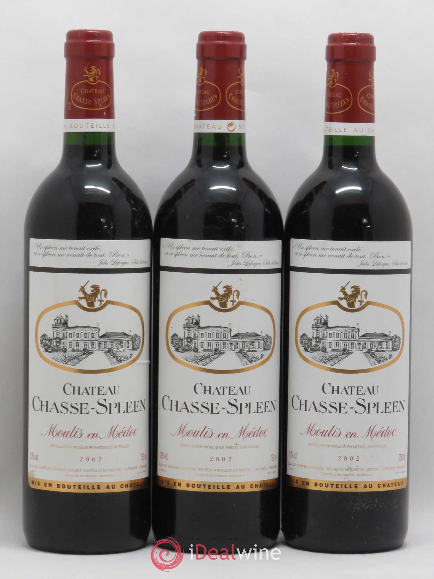 Château Chasse Spleen 2002 - Lot de 6 bouteilles - 1