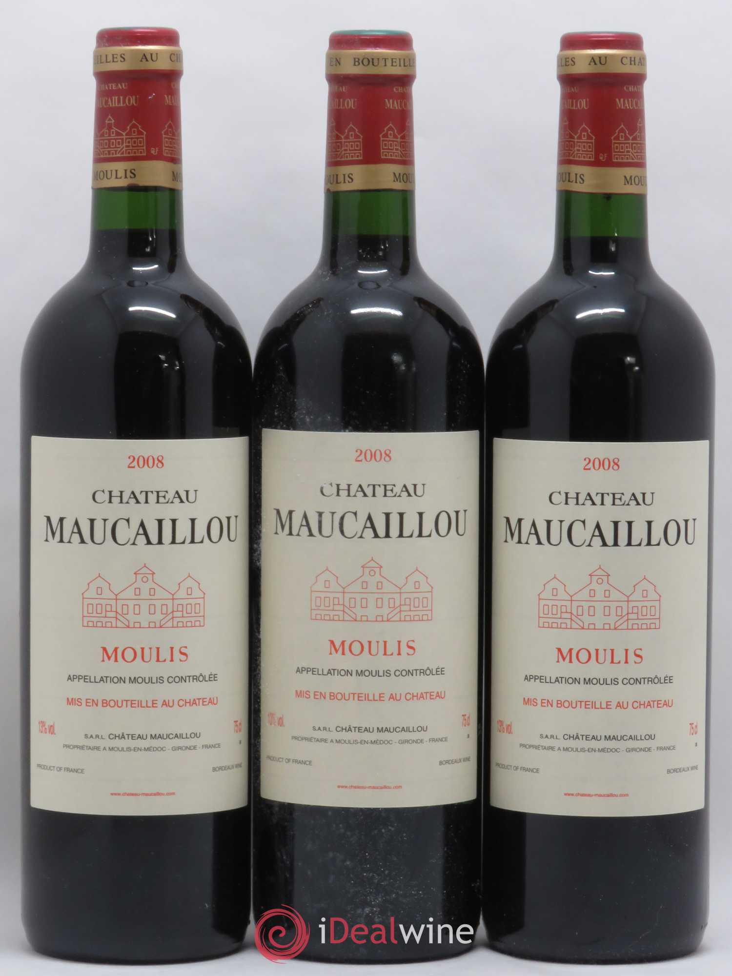 Château Maucaillou 2008 - Lot de 3 bouteilles - 0