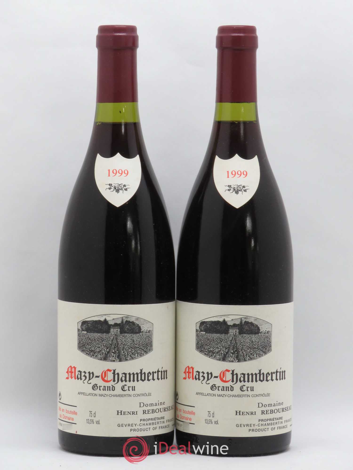 Mazis-Chambertin Grand Cru Henri Rebourseau 1999 - Lot de 2 bouteilles - 0