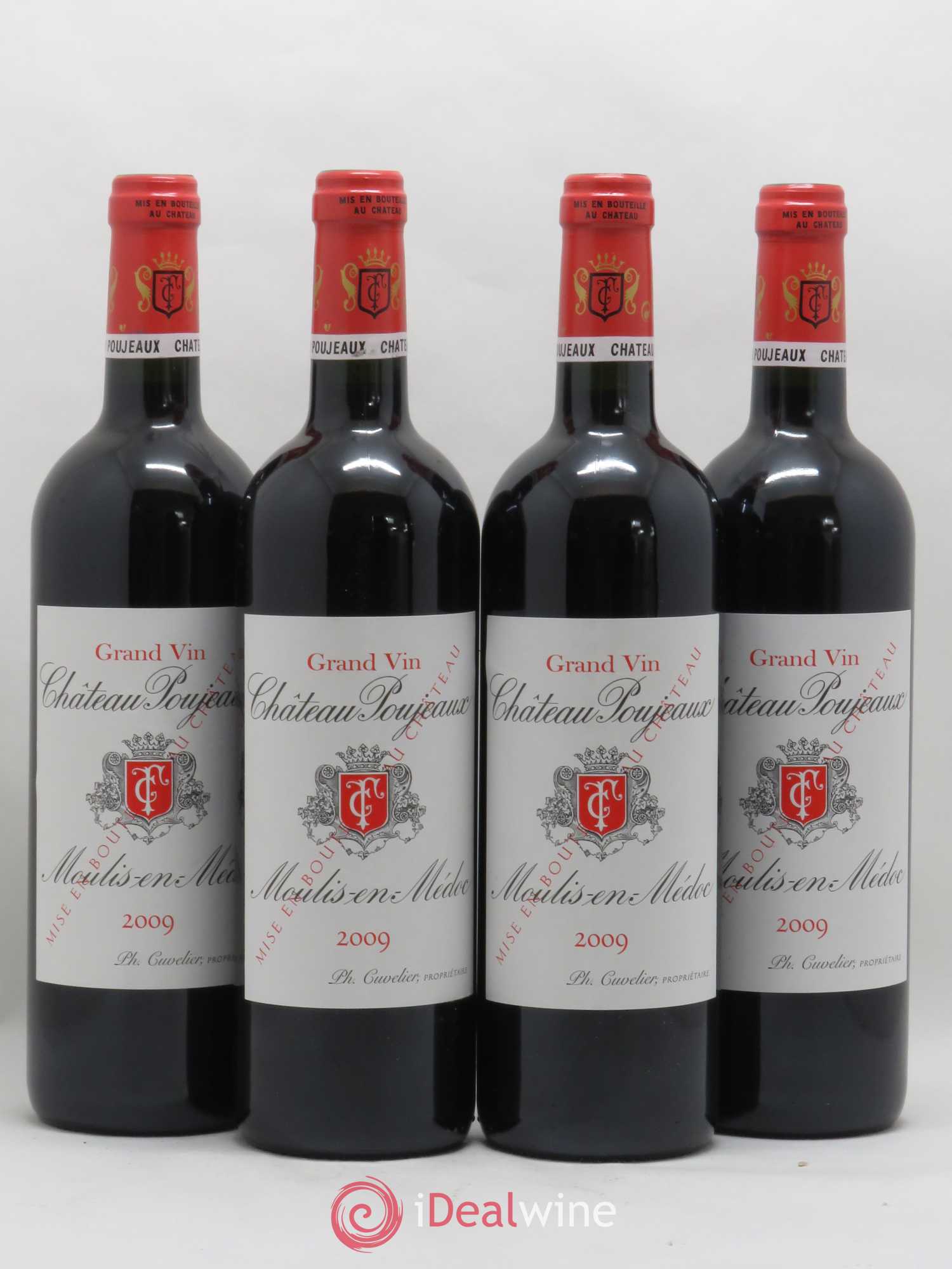 Château Poujeaux 2009 - Lot de 4 bouteilles - 0