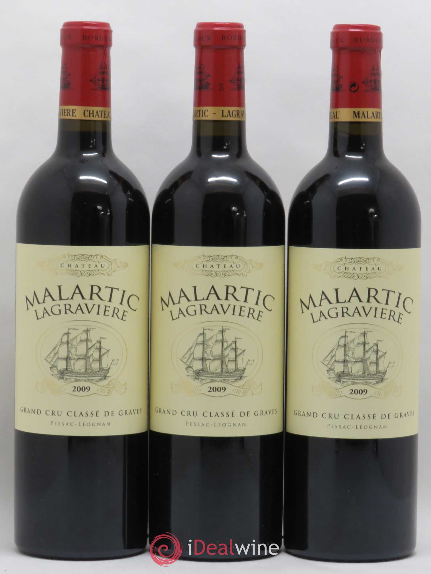 Château Malartic-Lagravière Cru Classé de Graves 2009 - Lot de 3 bouteilles - 0