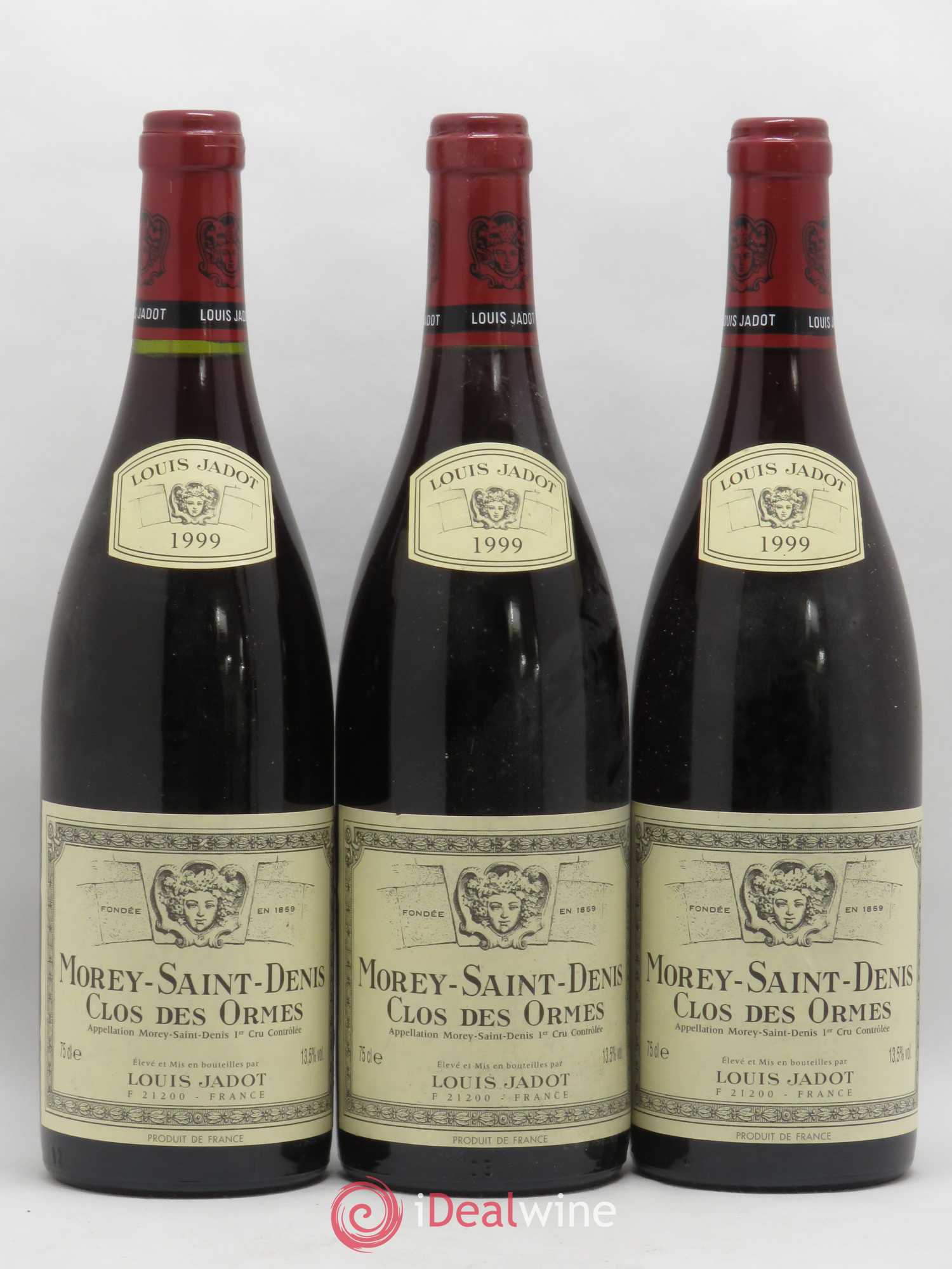 Morey-Saint-Denis 1er Cru Clos Des Ormes Louis Jadot 1999 - Posten von 3 Flaschen - 0