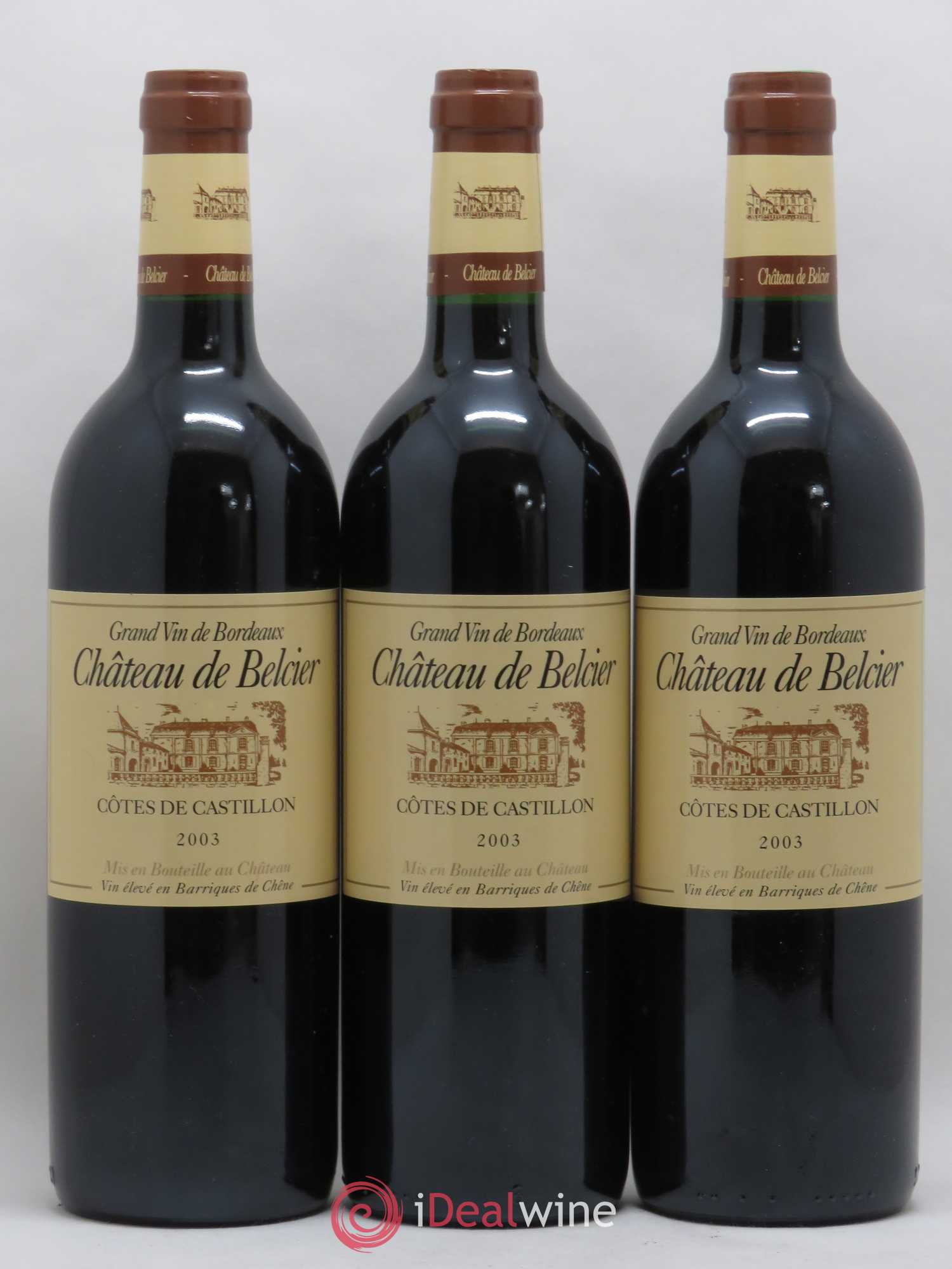 Castillon-Côtes-de-Bordeaux (Côtes-de-Castillon) Château de Belcier (sans prix de réserve) 2003 - Posten von 6 Flaschen - 1