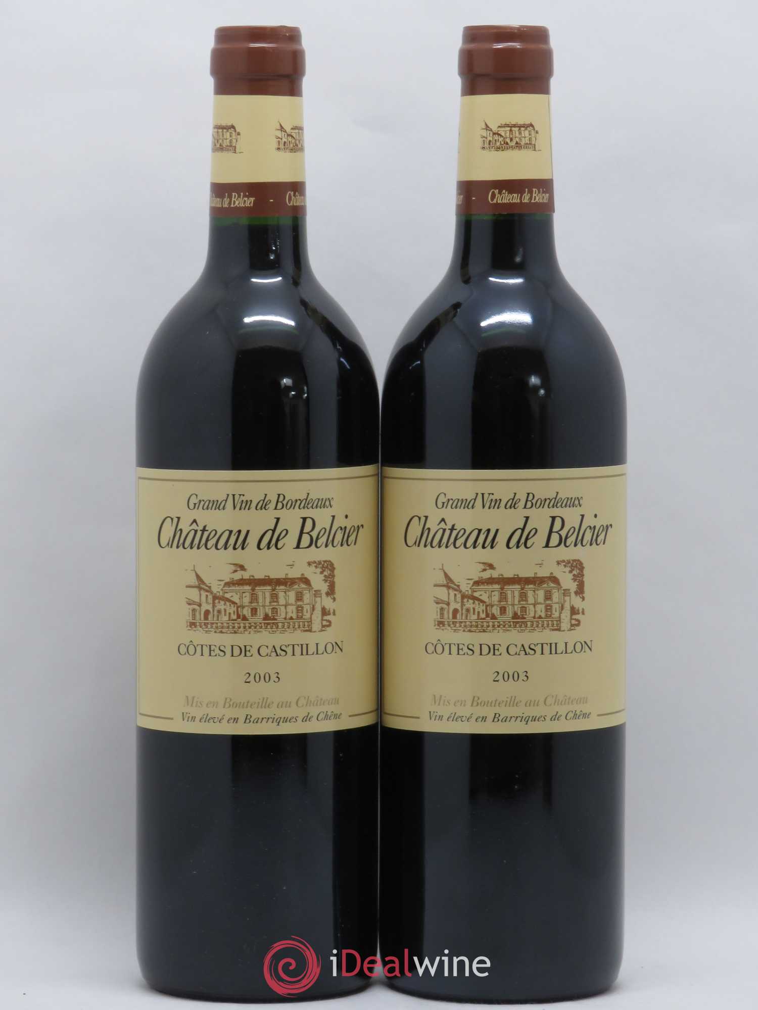 Castillon-Côtes-de-Bordeaux (Côtes-de-Castillon) Château de Belcier (sans prix de réserve) 2003 - Posten von 2 Flaschen - 0