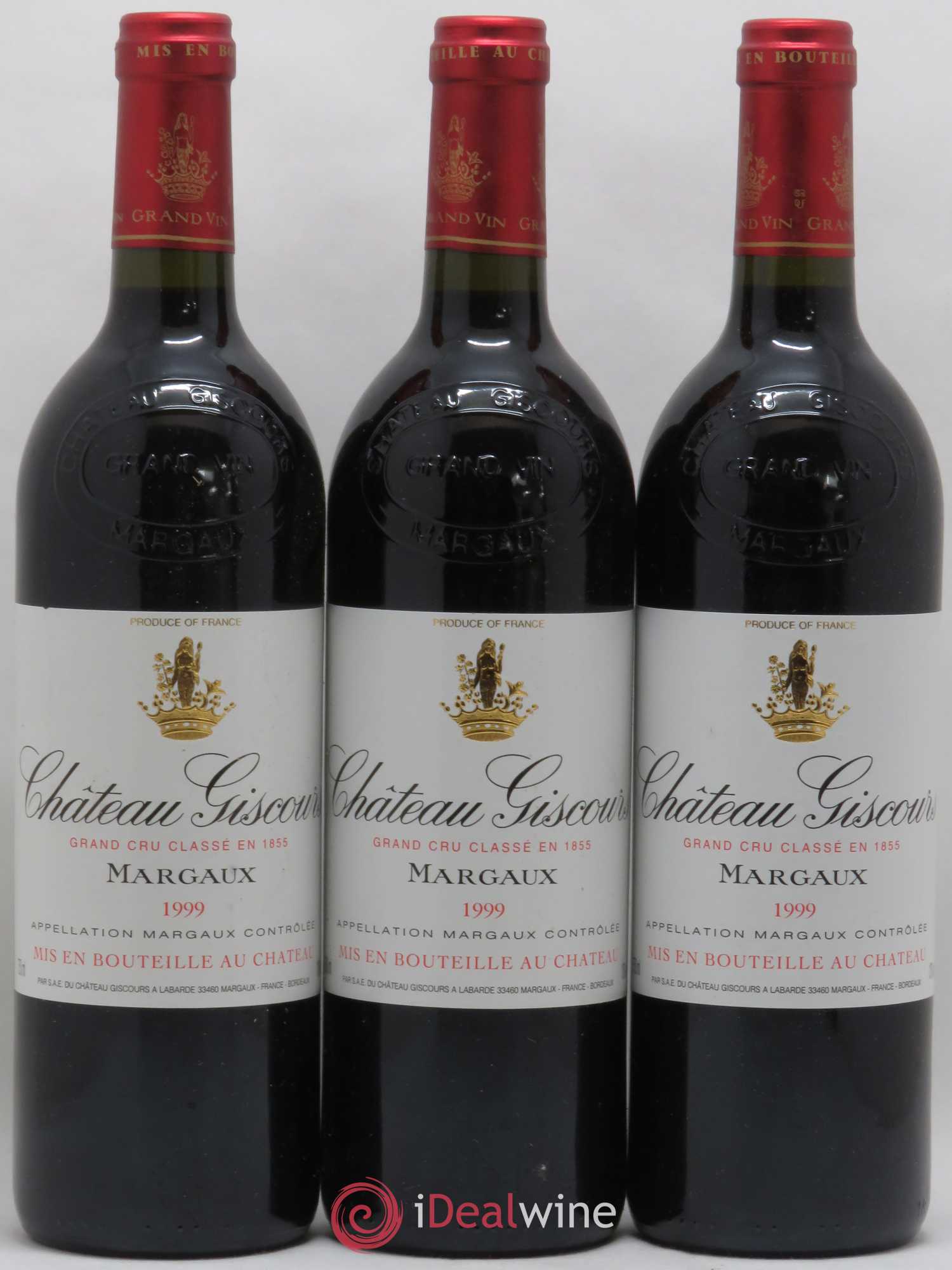 Château Giscours 3ème Grand Cru Classé 1999 - Lot de 3 bouteilles - 0