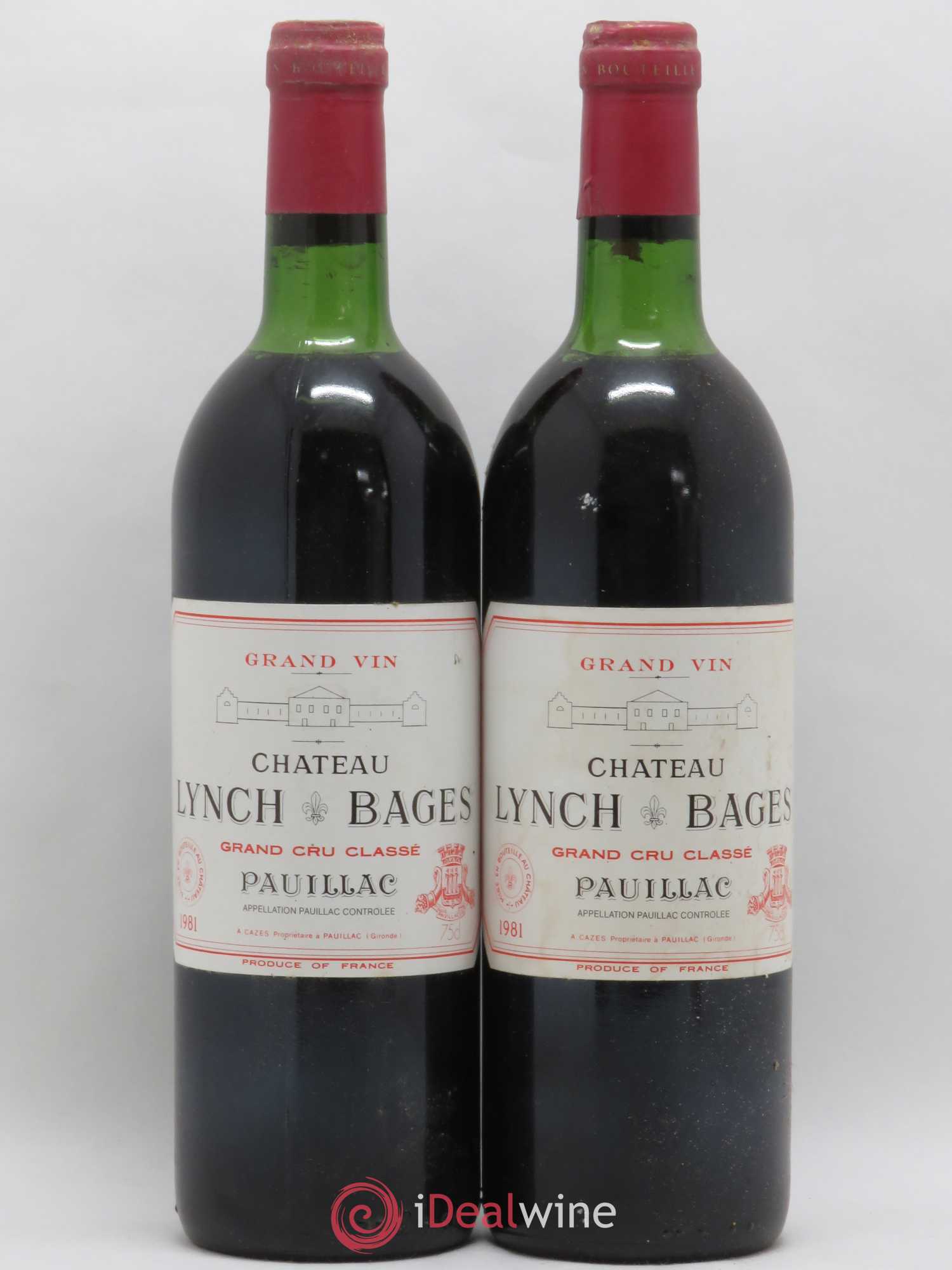 Château Lynch Bages 5ème Grand Cru Classé 1981 - Lot de 2 bouteilles - 0