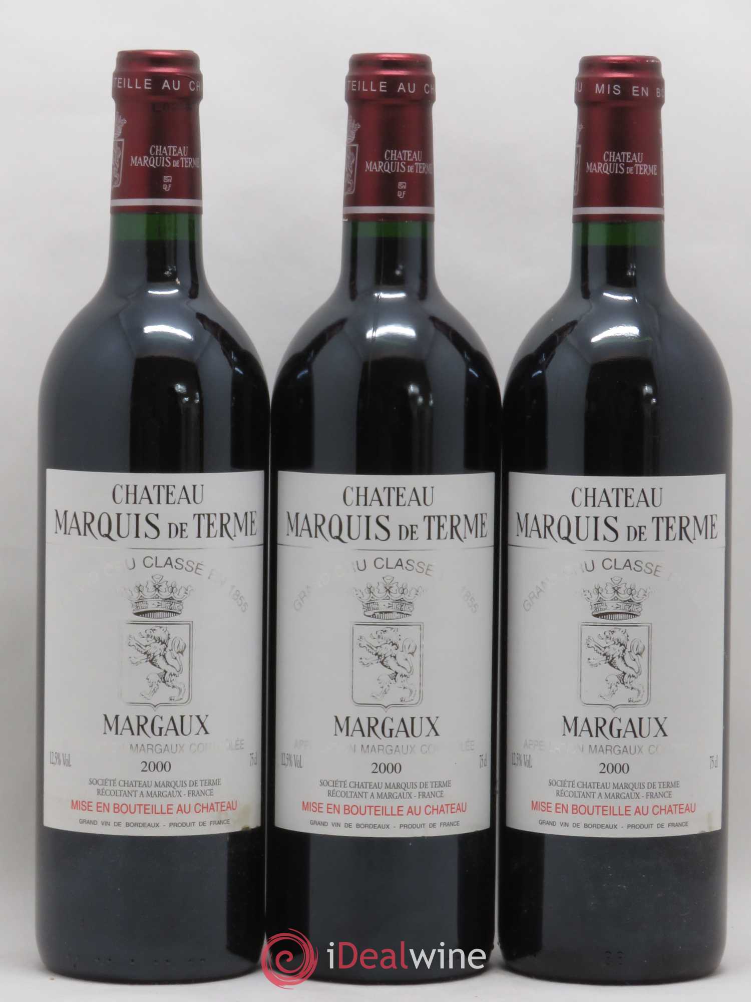 Château Marquis de Terme 4ème Grand Cru Classé 2000 - Lot de 12 bouteilles - 2