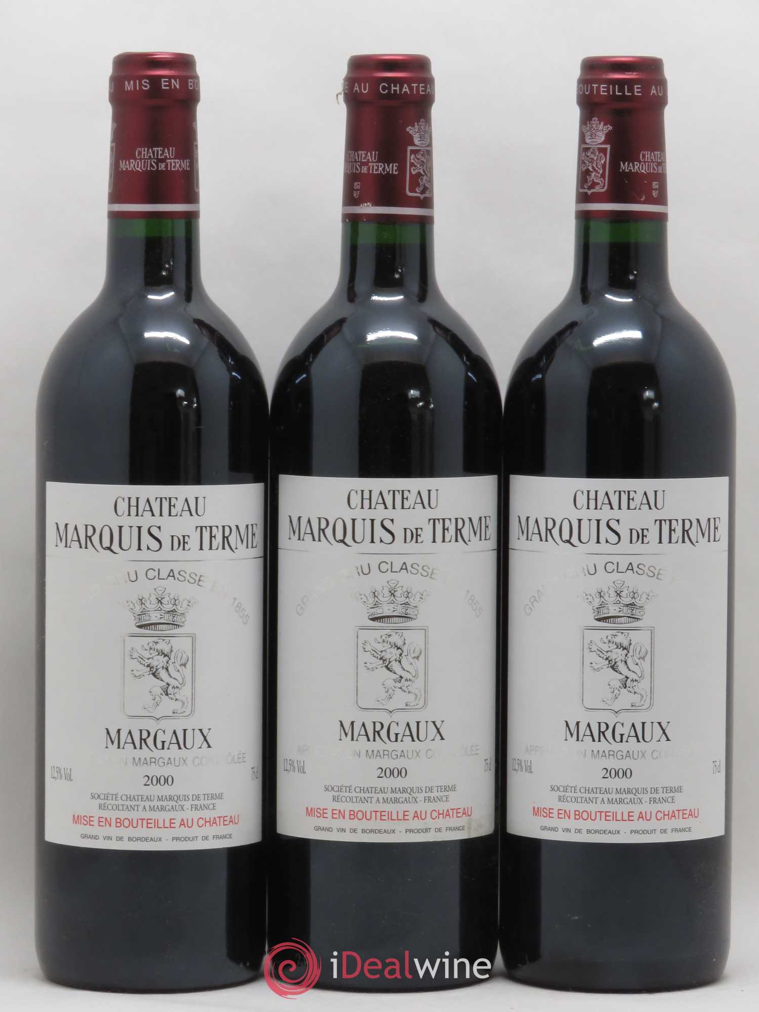 Château Marquis de Terme 4ème Grand Cru Classé 2000 - Lot de 12 bouteilles - 3