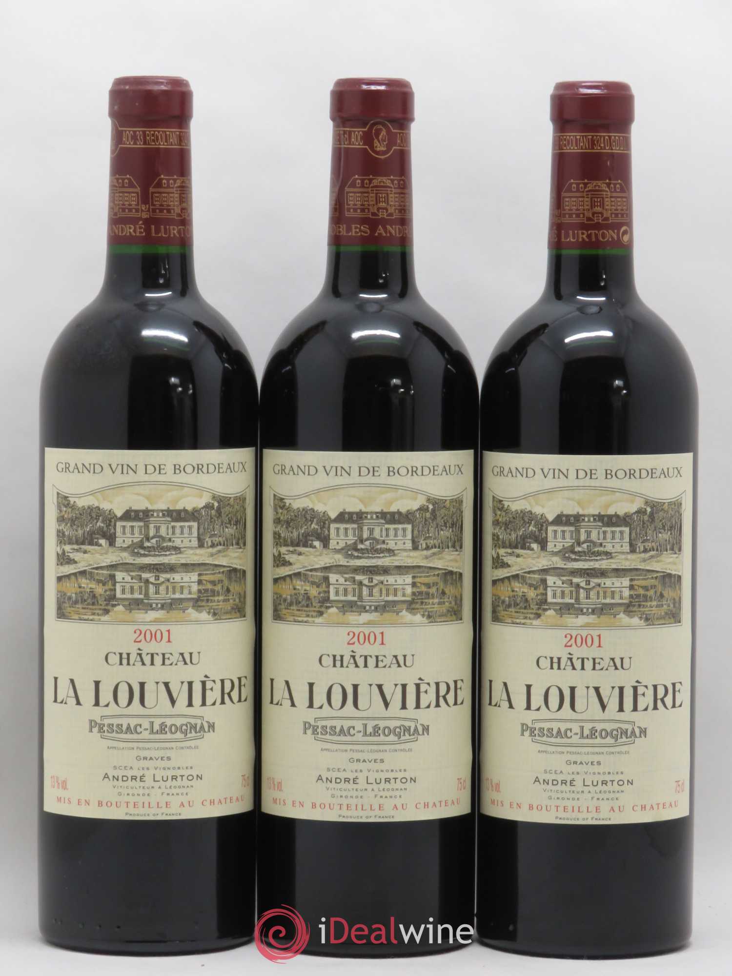 Château la Louvière 2001 - Lot de 12 bouteilles - 2