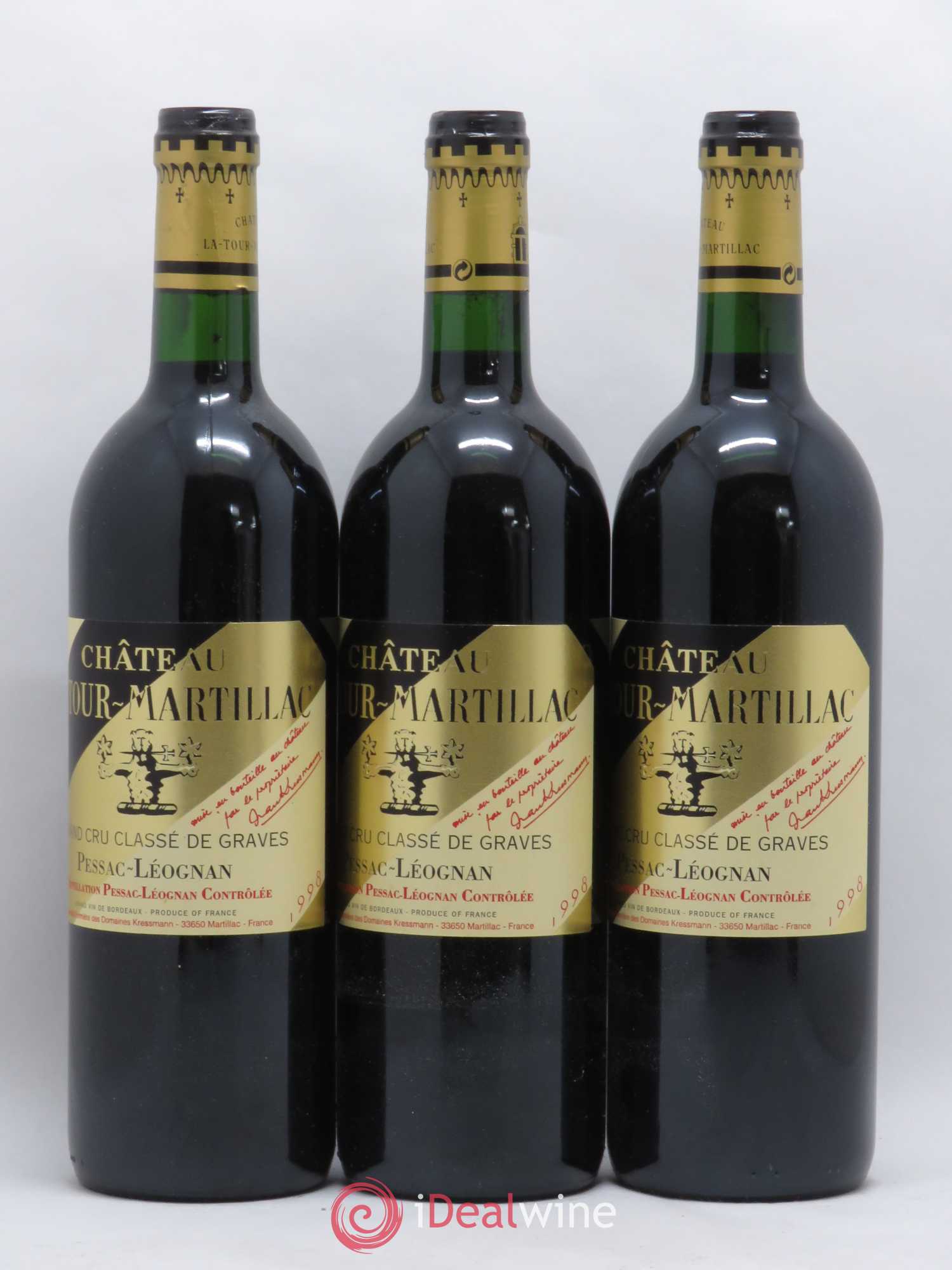 Château Latour-Martillac Cru Classé de Graves 1998 - Lot de 12 bouteilles - 2