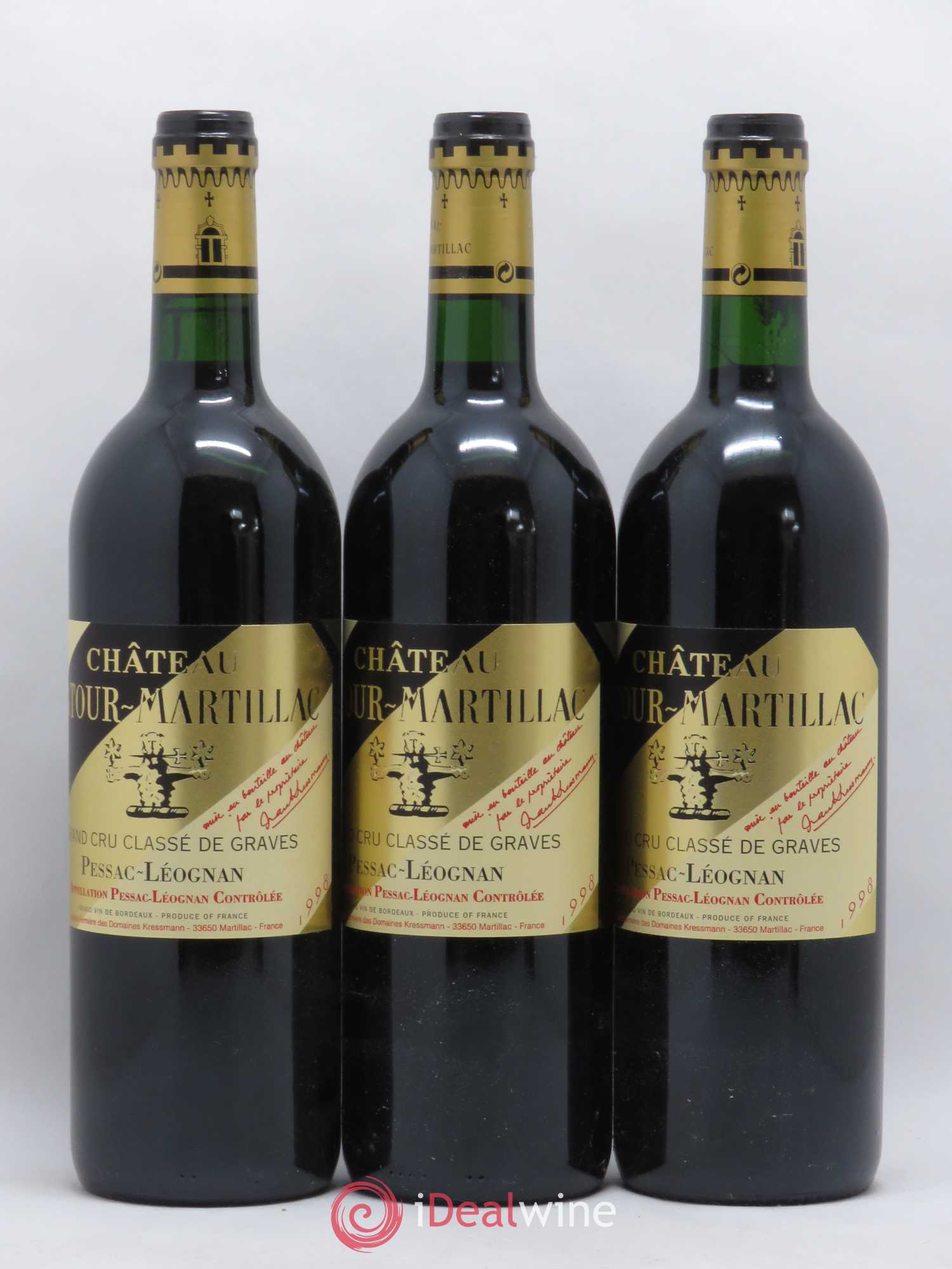 Château Latour-Martillac Cru Classé de Graves 1998 - Lot de 12 bouteilles - 4
