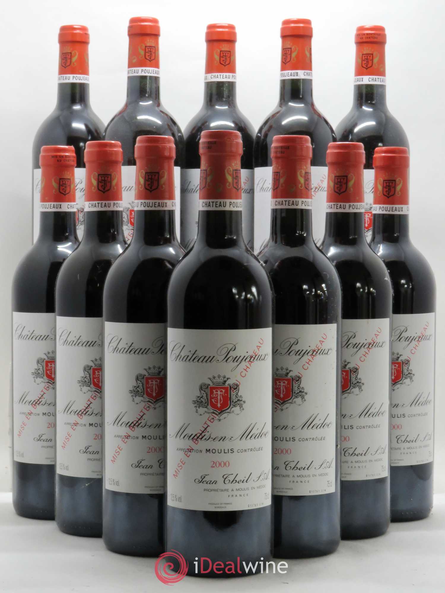 Château Poujeaux 2000 - Lot de 12 bouteilles - 0