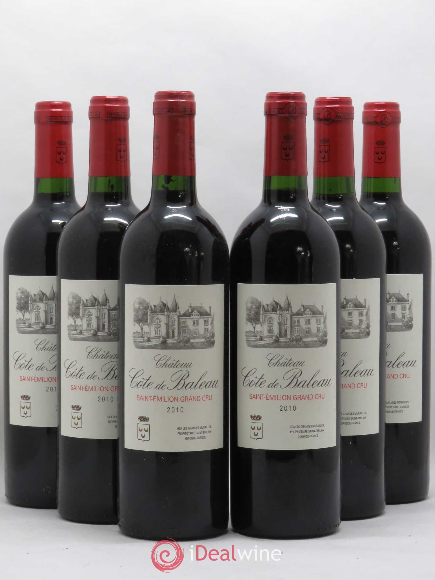 Château Côte de Baleau Grand Cru Classé 2010 - Lot de 6 bouteilles - 0