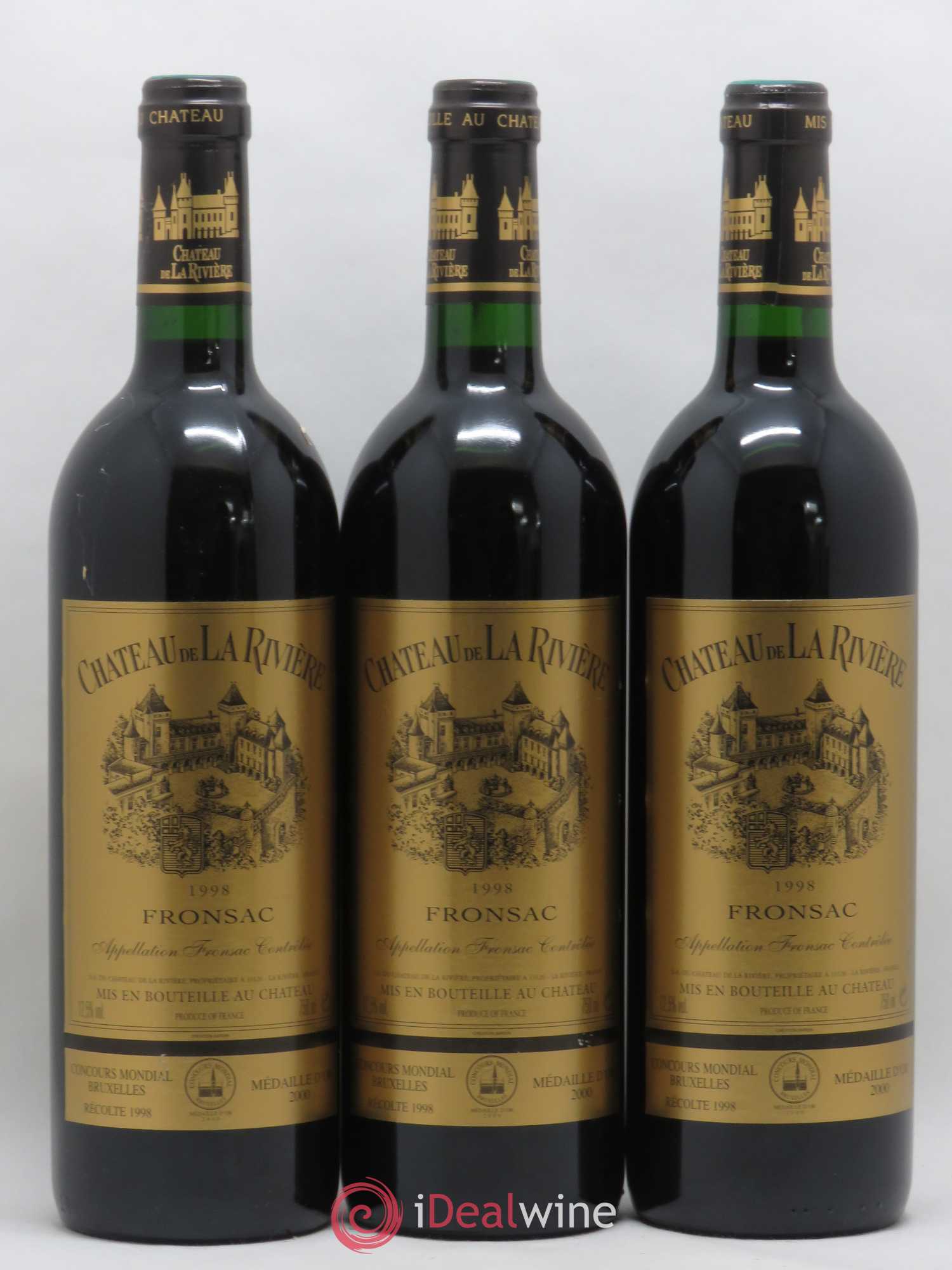 Château de La Rivière 1998 - Lot de 6 bouteilles - 2