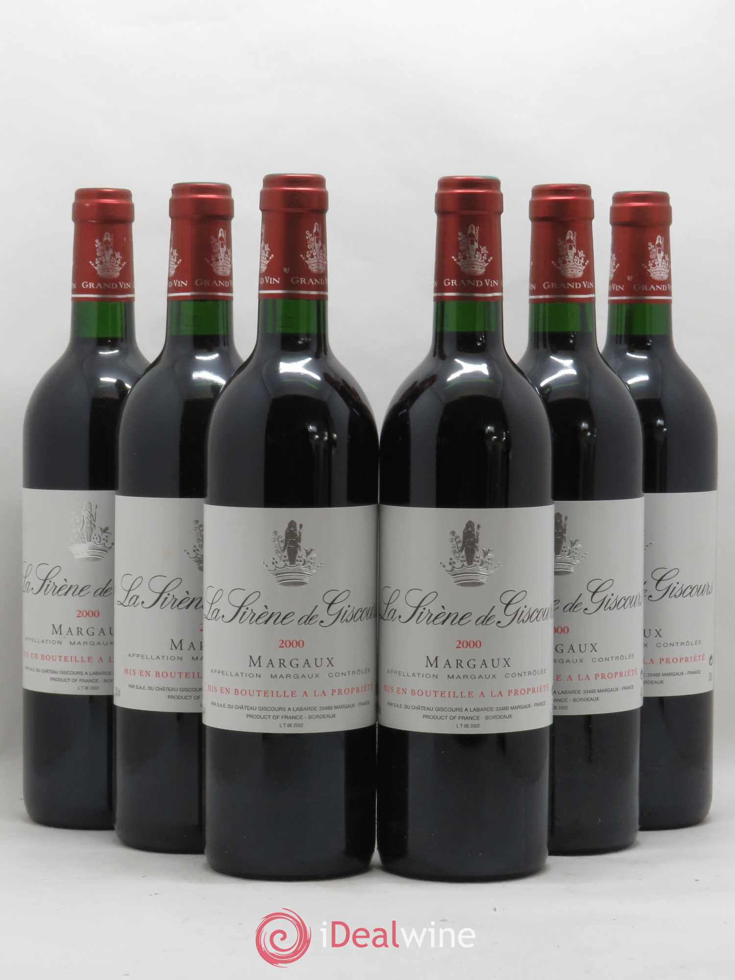 La Sirène de Giscours 2000 - Lot de 6 bouteilles - 0