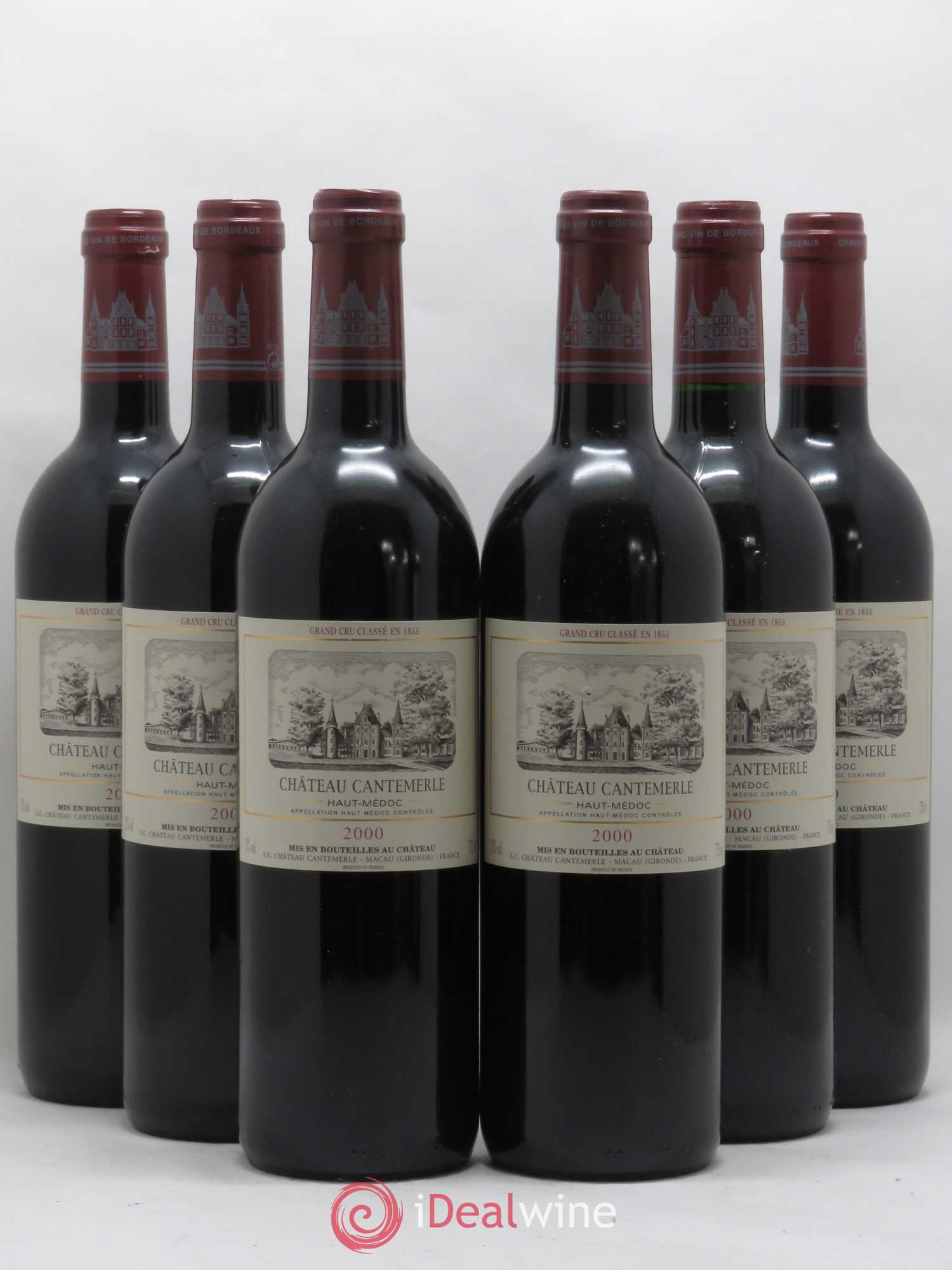 Château Cantemerle 5ème Grand Cru Classé 2000 - Lot de 6 bouteilles - 0