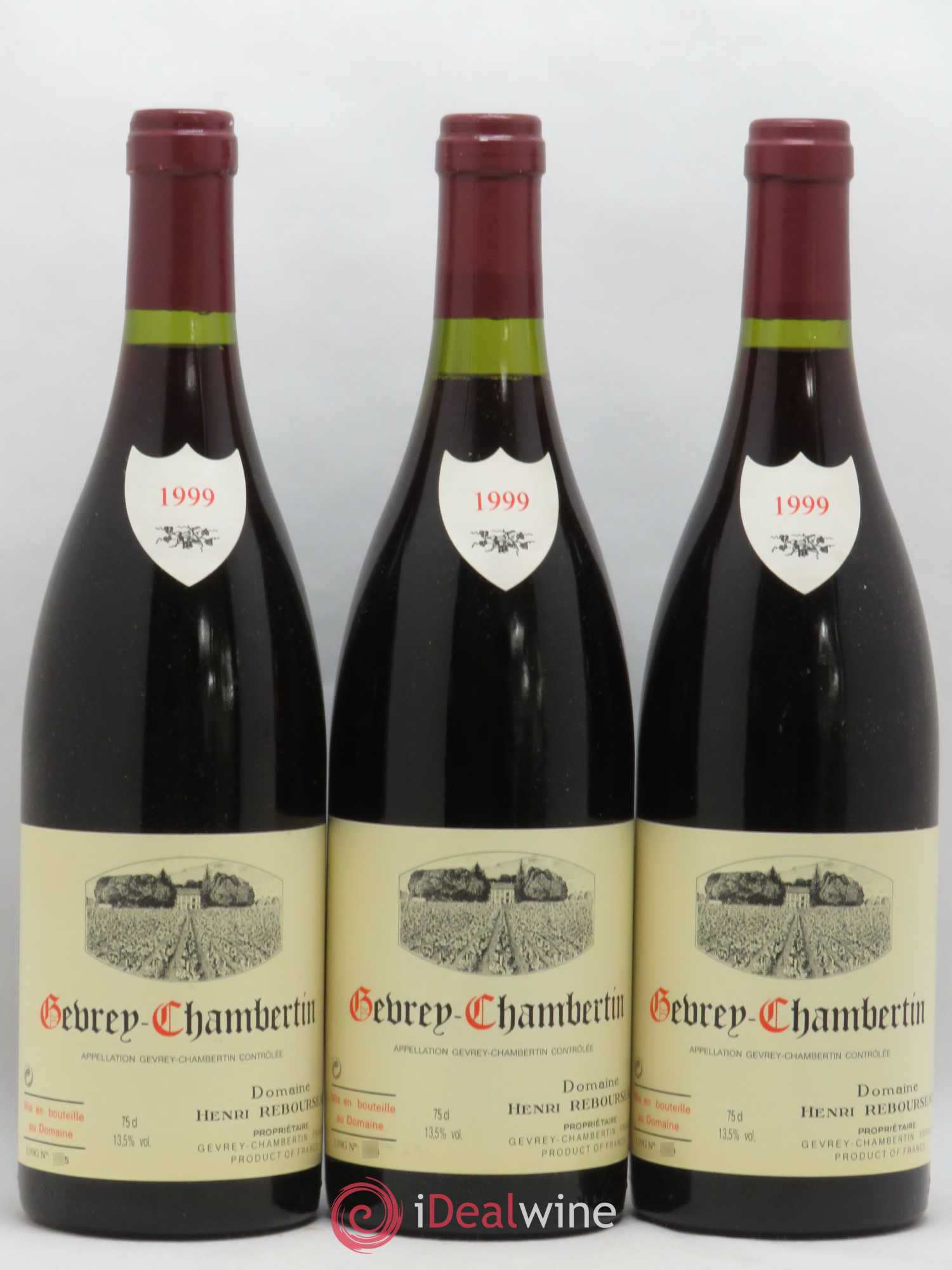 Gevrey-Chambertin Rebourseau 1999 - Lot de 3 bouteilles - 0