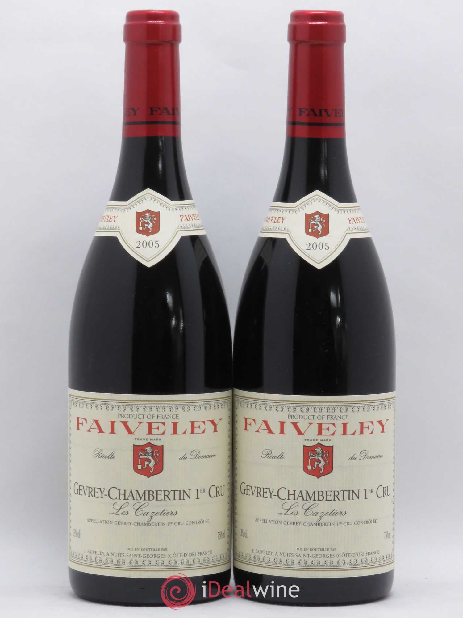Gevrey-Chambertin 1er Cru Les Cazetiers Faiveley 2005 - Lot de 2 bouteilles - 0