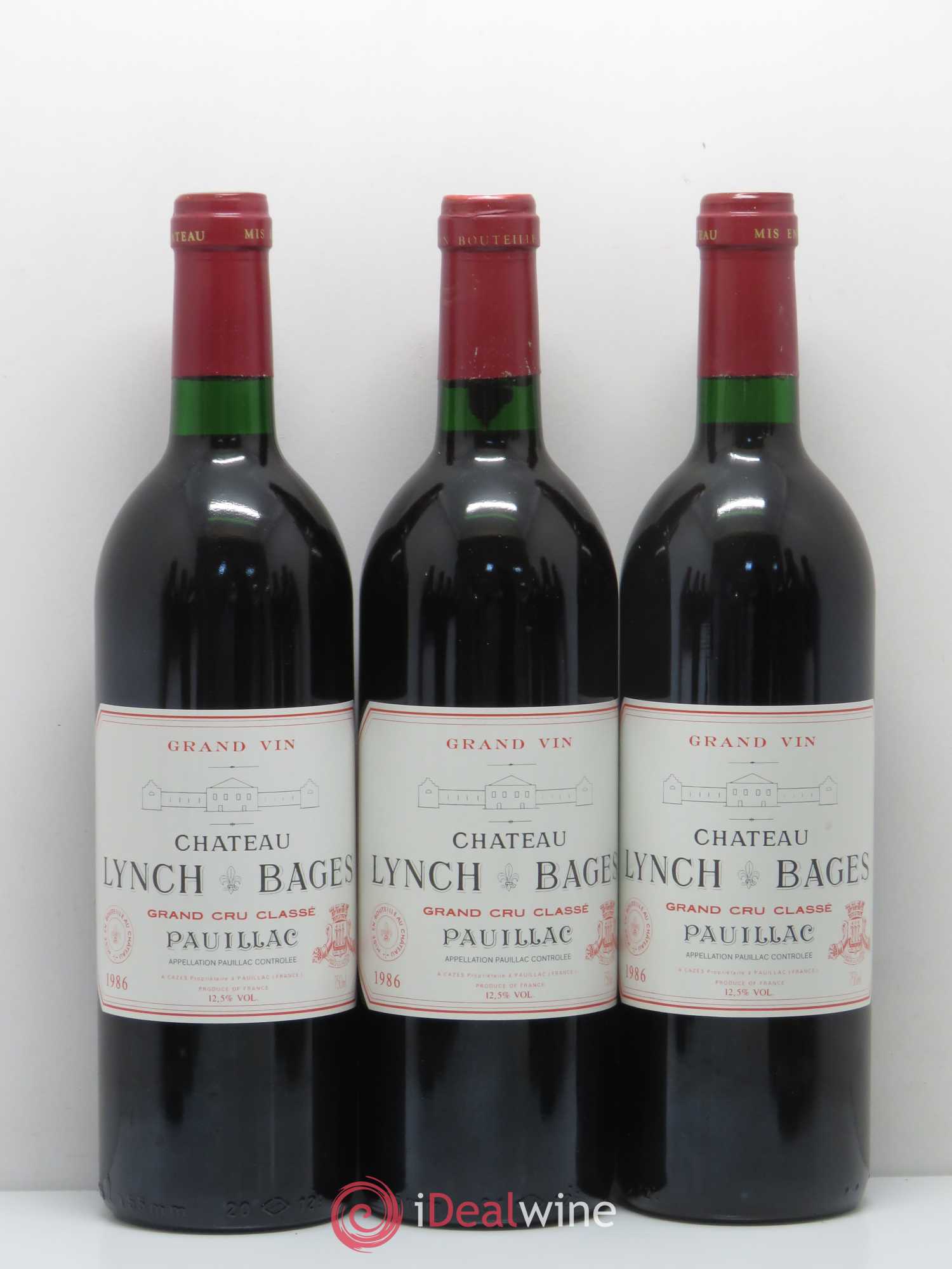 Château Lynch Bages 5ème Grand Cru Classé 1986 - Lot de 12 bouteilles - 1