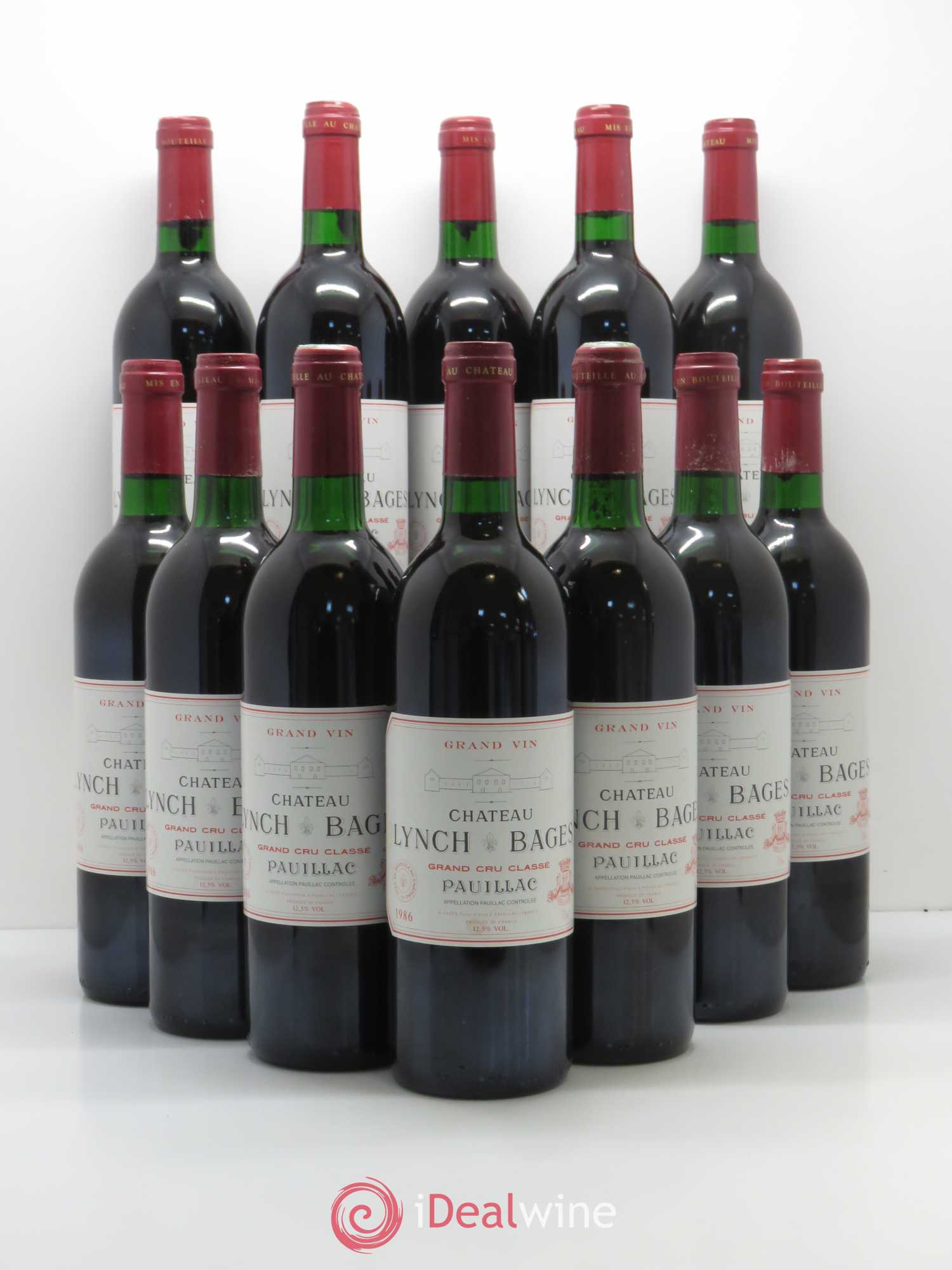 Château Lynch Bages 5ème Grand Cru Classé 1986 - Lot de 12 bouteilles - 0