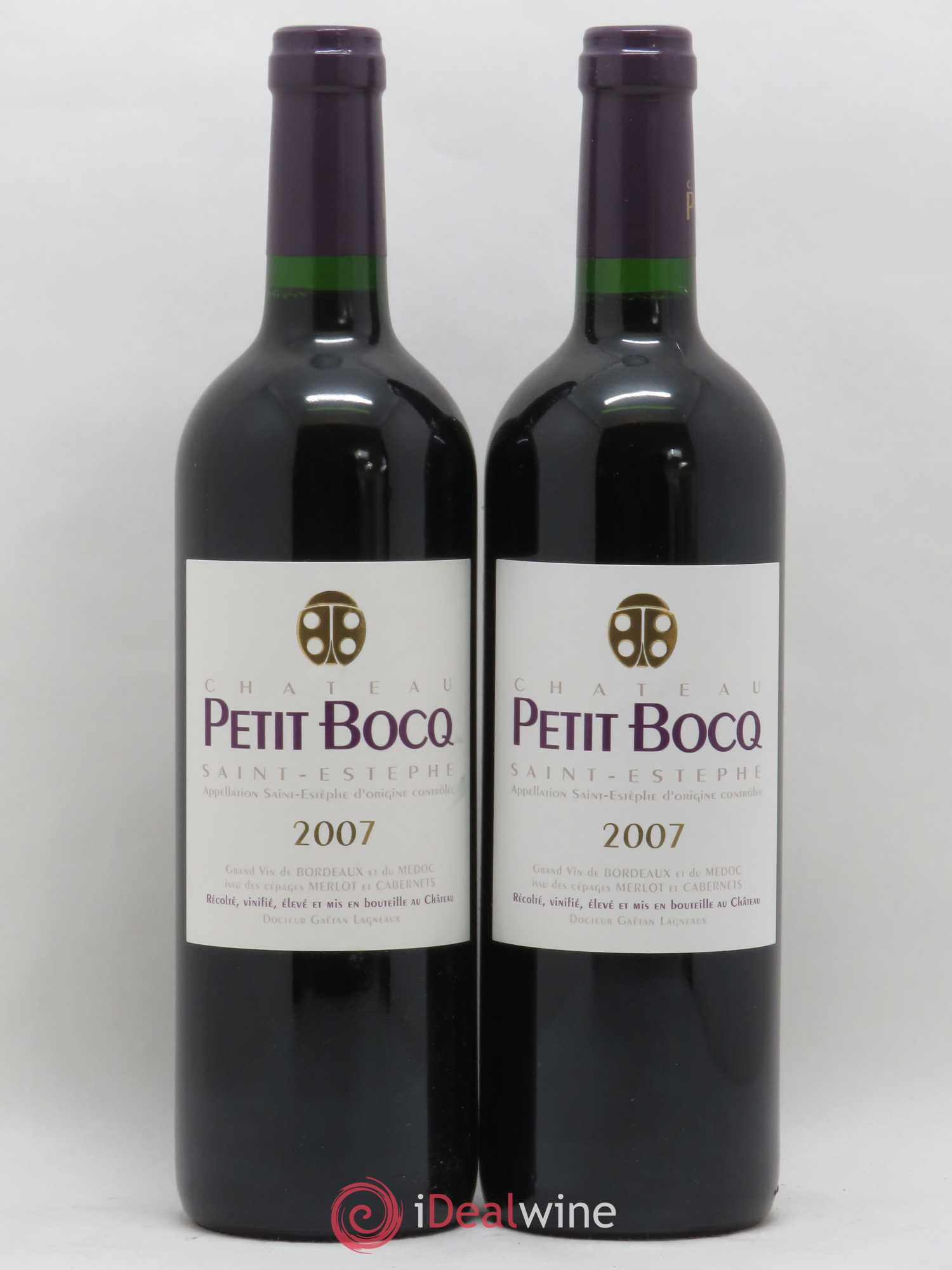 Château Petit Bocq Cru Bourgeois 2007 - Lot de 2 bouteilles - 0