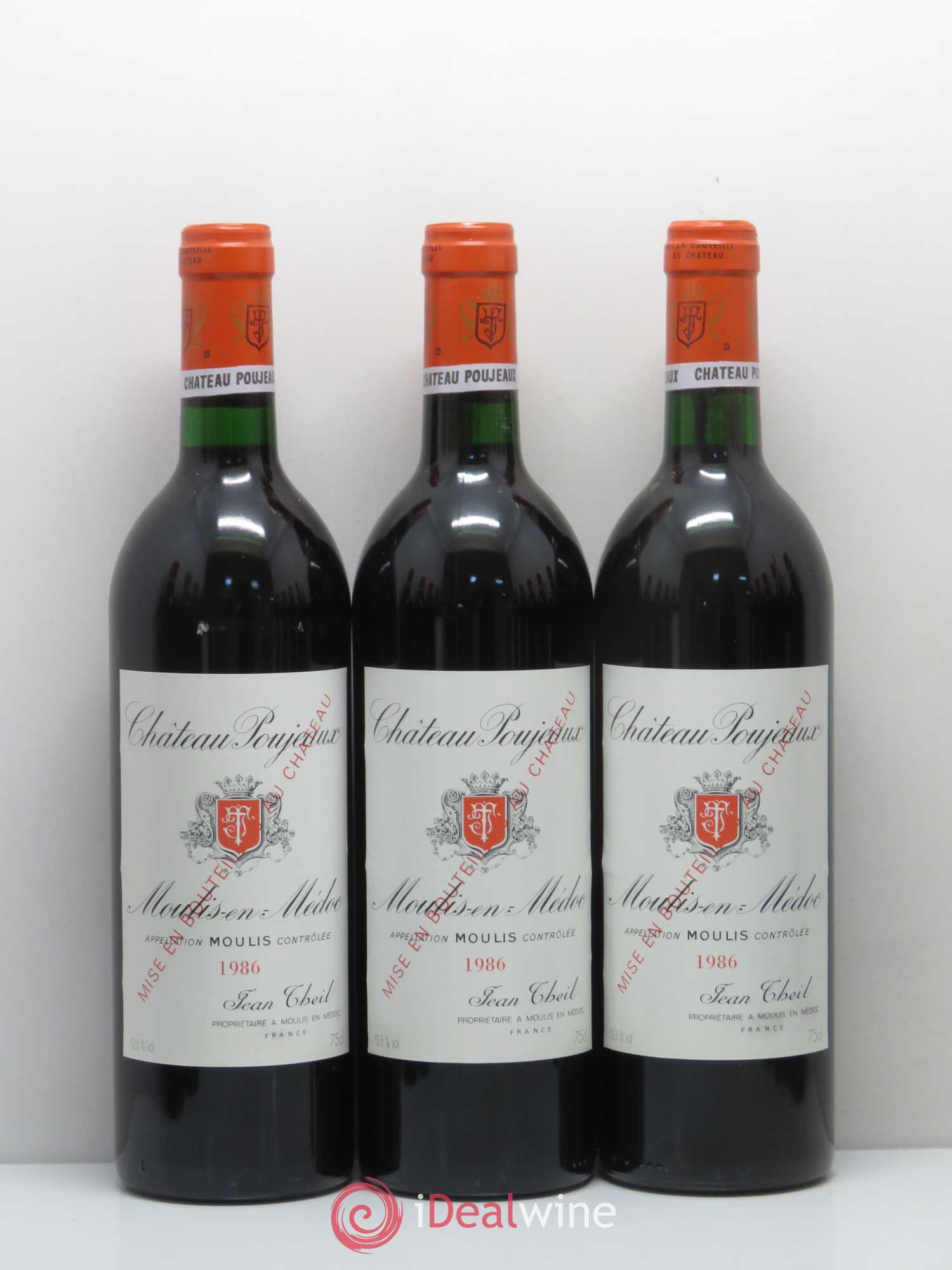 Château Poujeaux 1986 - Lot de 12 bouteilles - 1