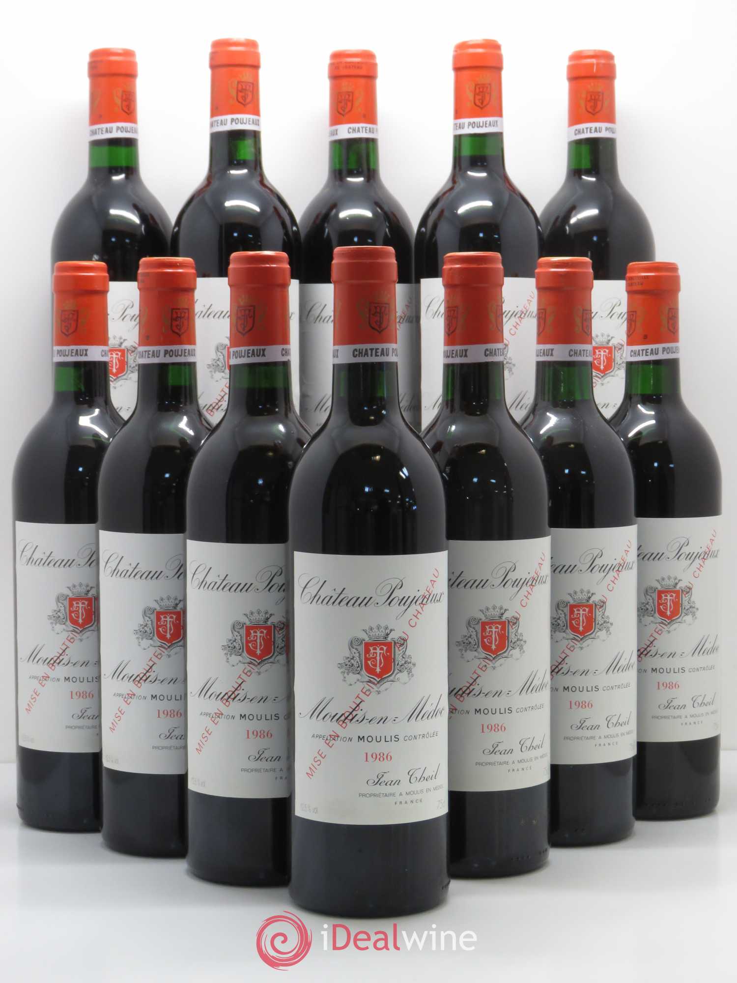 Château Poujeaux 1986 - Lot de 12 bouteilles - 0