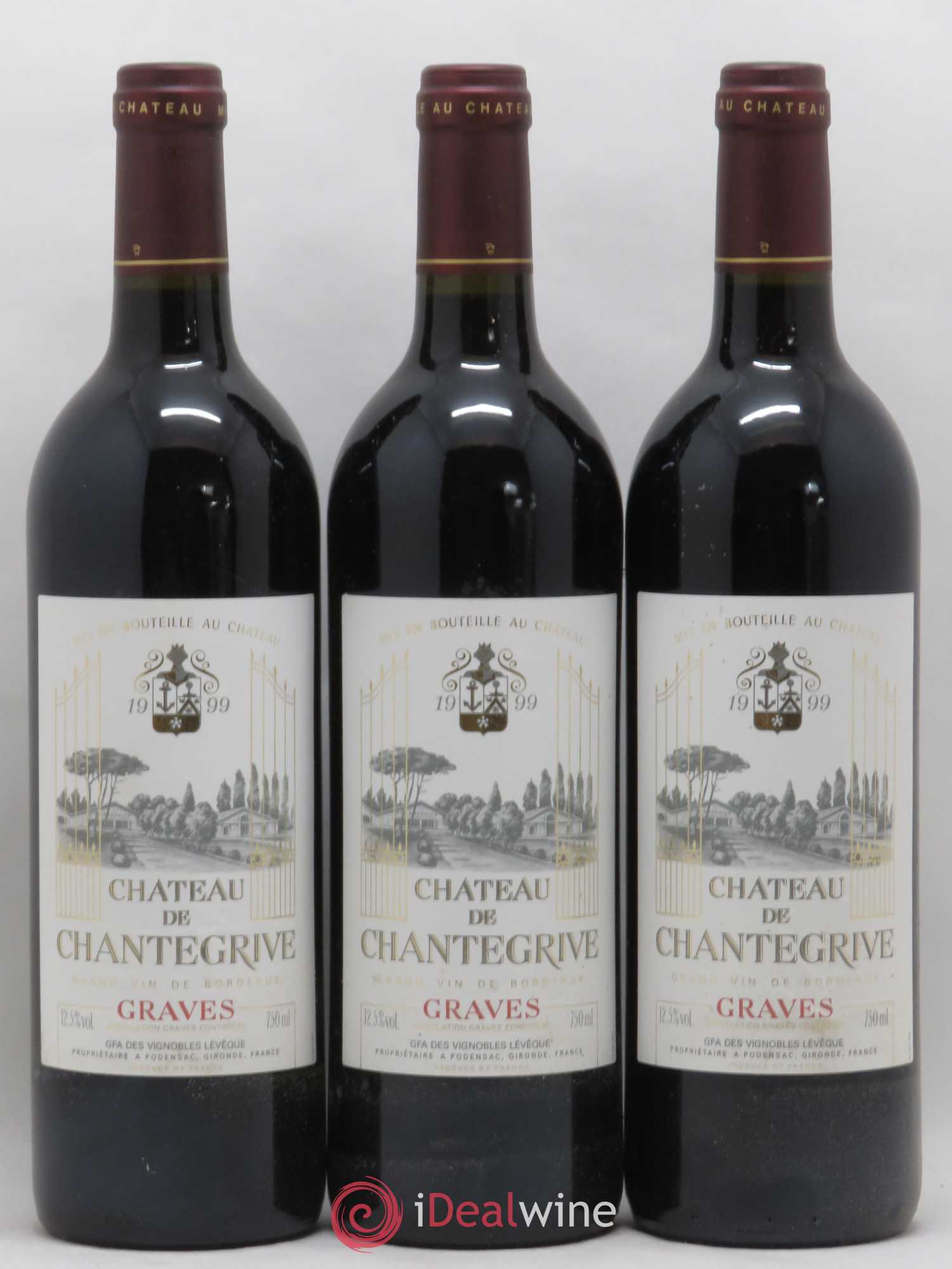 Château de Chantegrive 1999 - Lot de 12 bouteilles - 1