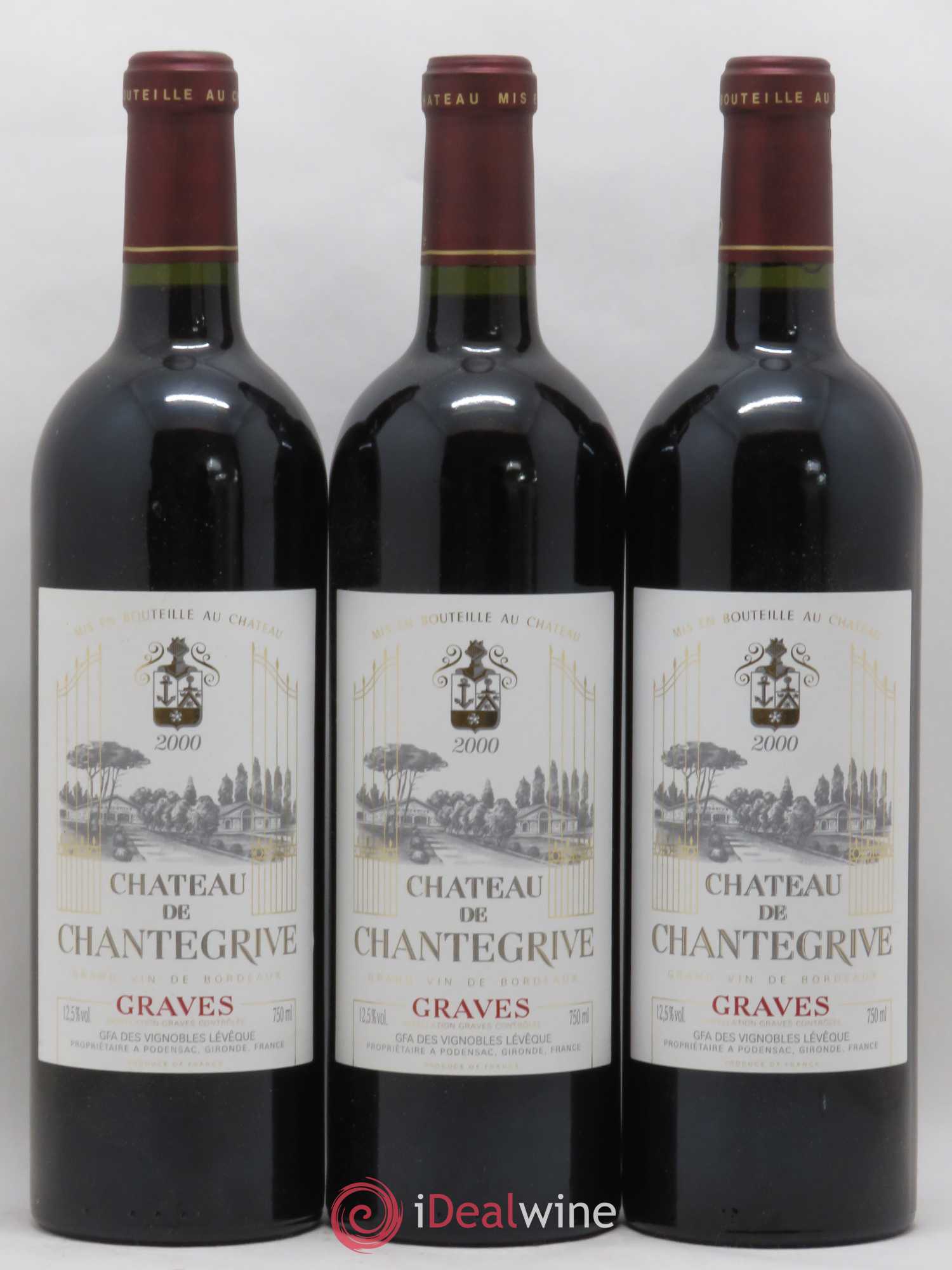 Château de Chantegrive 2000 - Posten von 12 Flaschen - 1