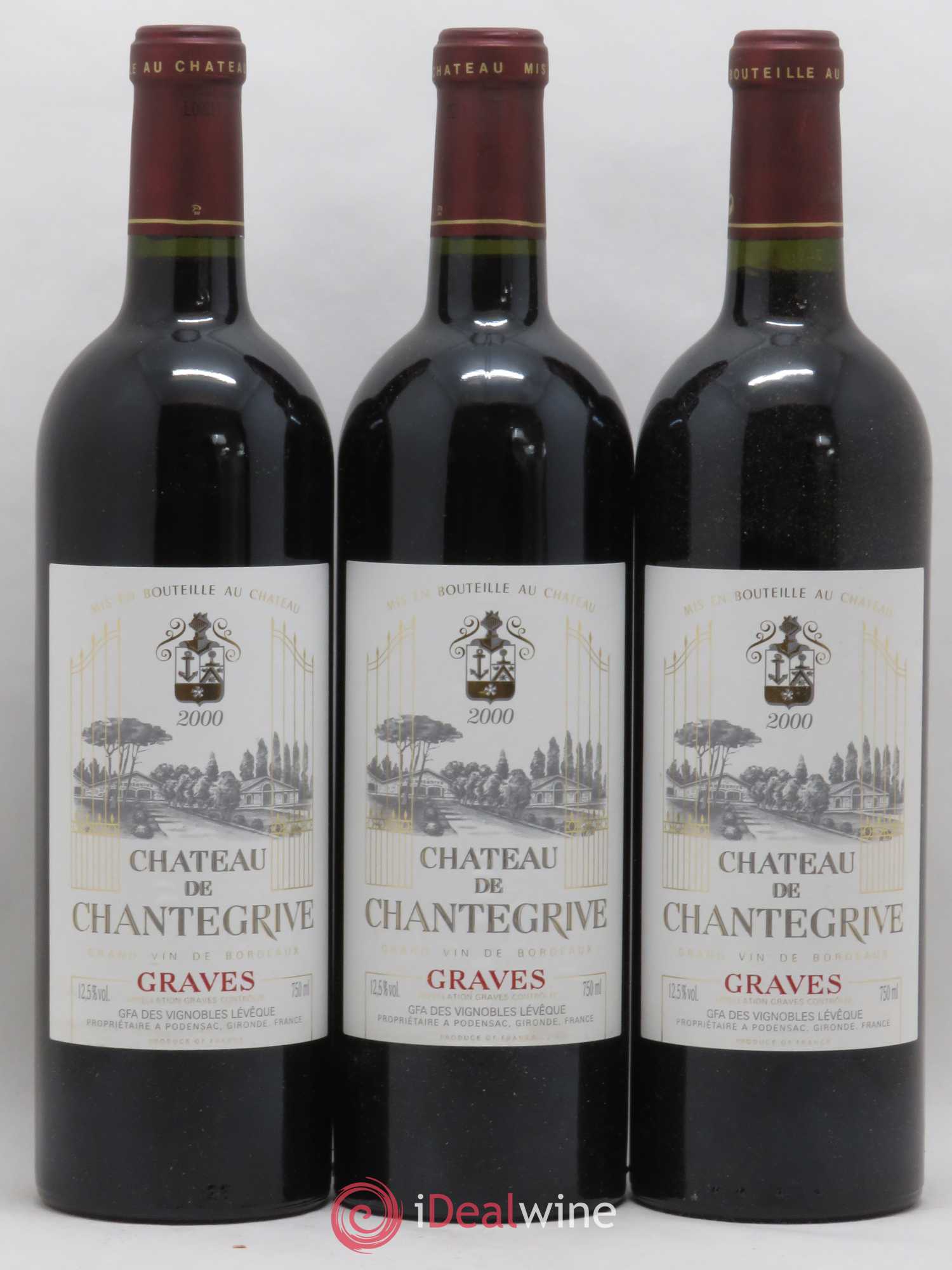 Château de Chantegrive 2000 - Posten von 12 Flaschen - 4