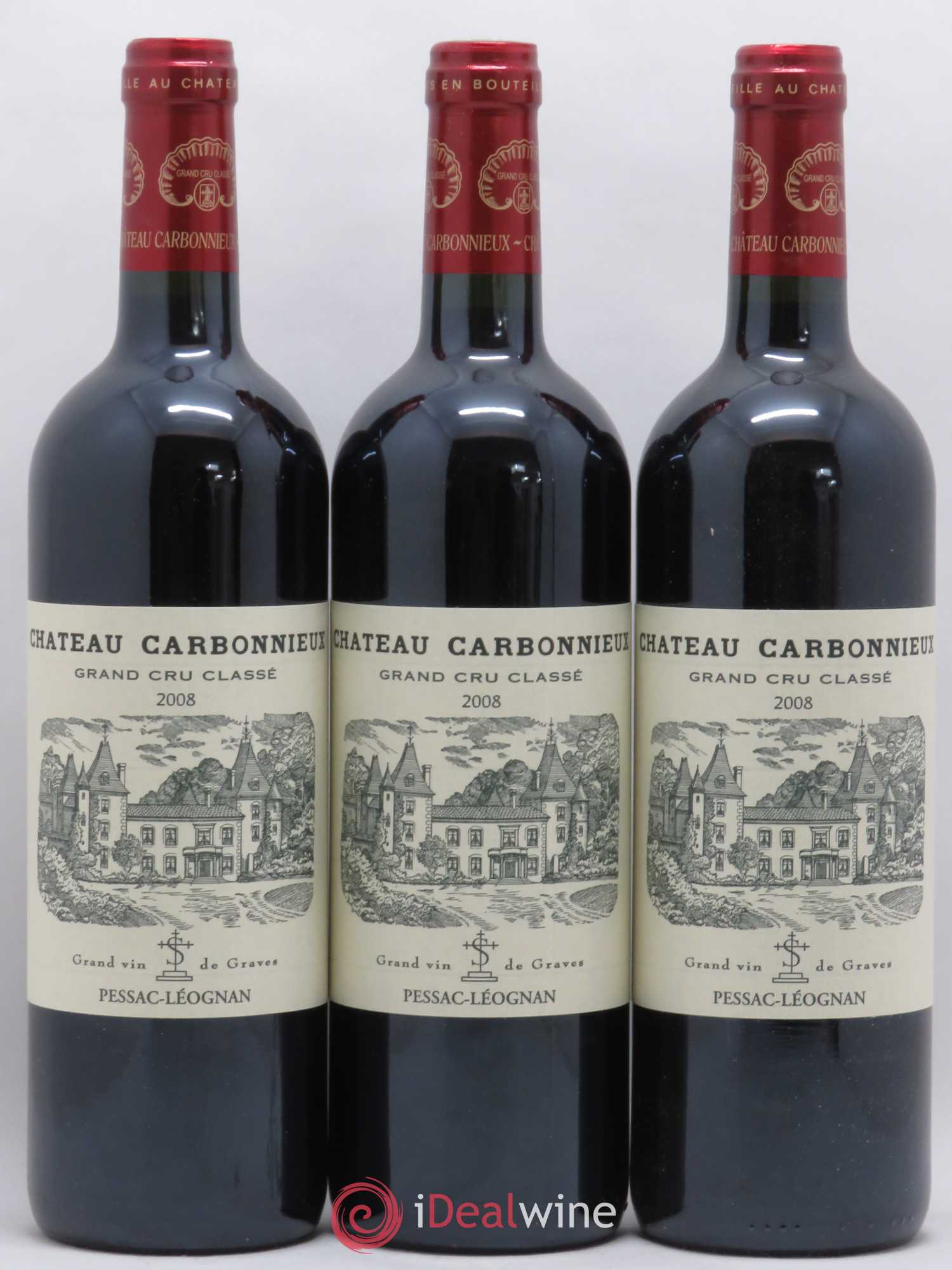 Château Carbonnieux Cru Classé de Graves 2008 - Lot de 12 bouteilles - 1