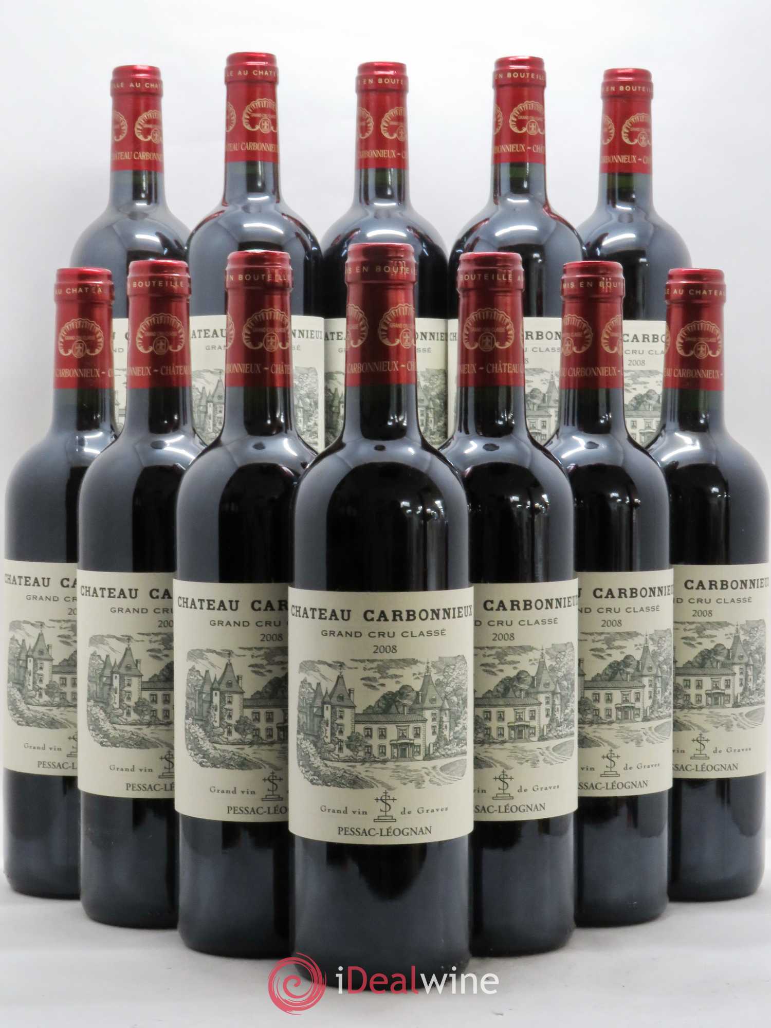 Château Carbonnieux Cru Classé de Graves 2008 - Lot de 12 bouteilles - 0