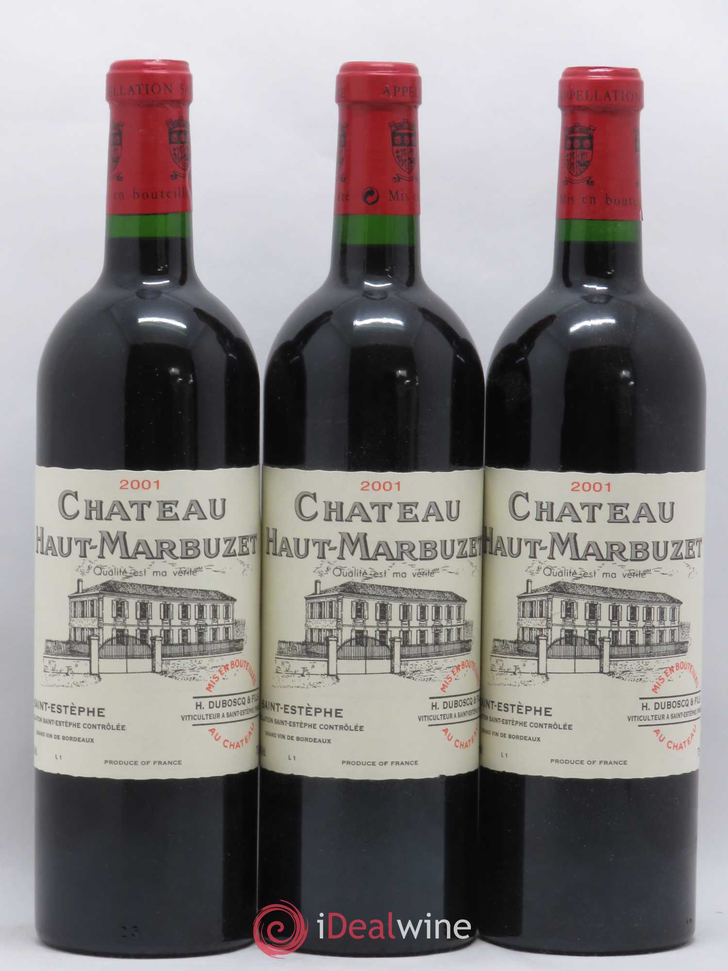 Château Haut Marbuzet 2001 - Lot de 6 bouteilles - 1