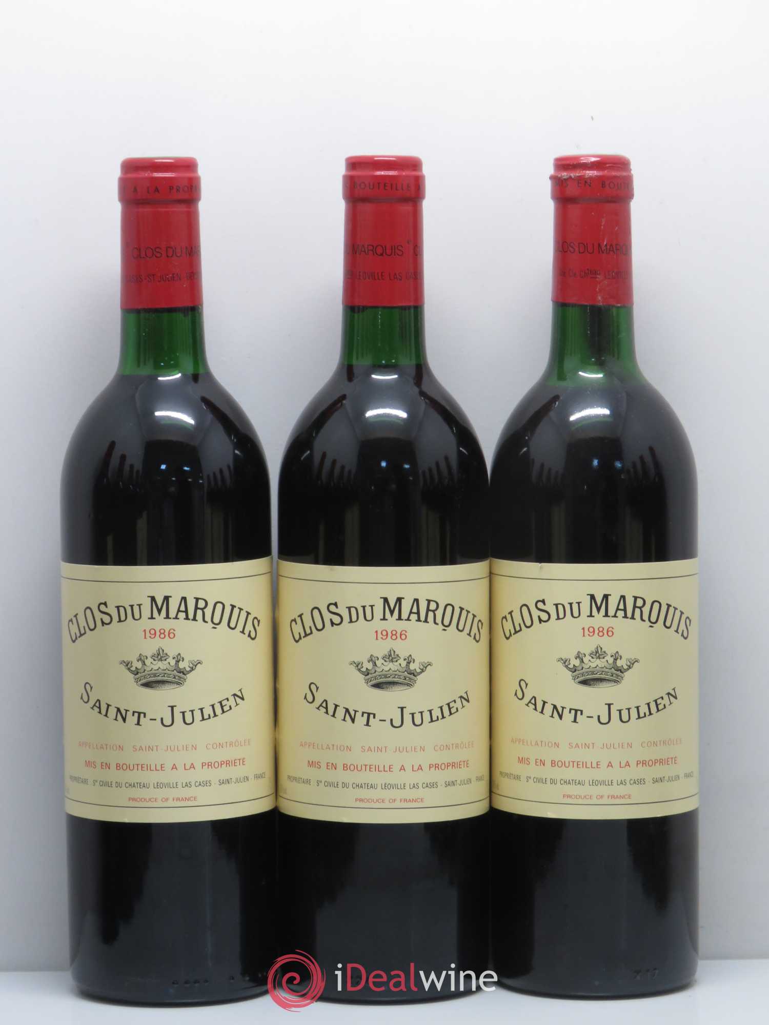 Clos du Marquis 1986 - Lot de 12 bouteilles - 1