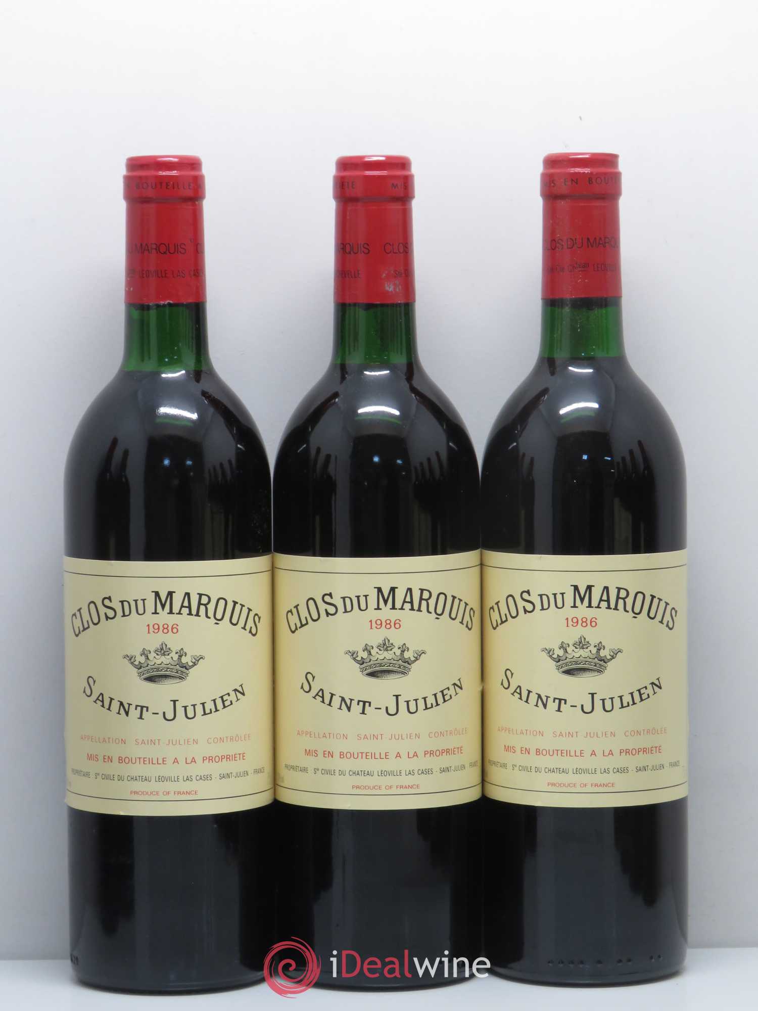 Clos du Marquis 1986 - Lot de 12 bouteilles - 2