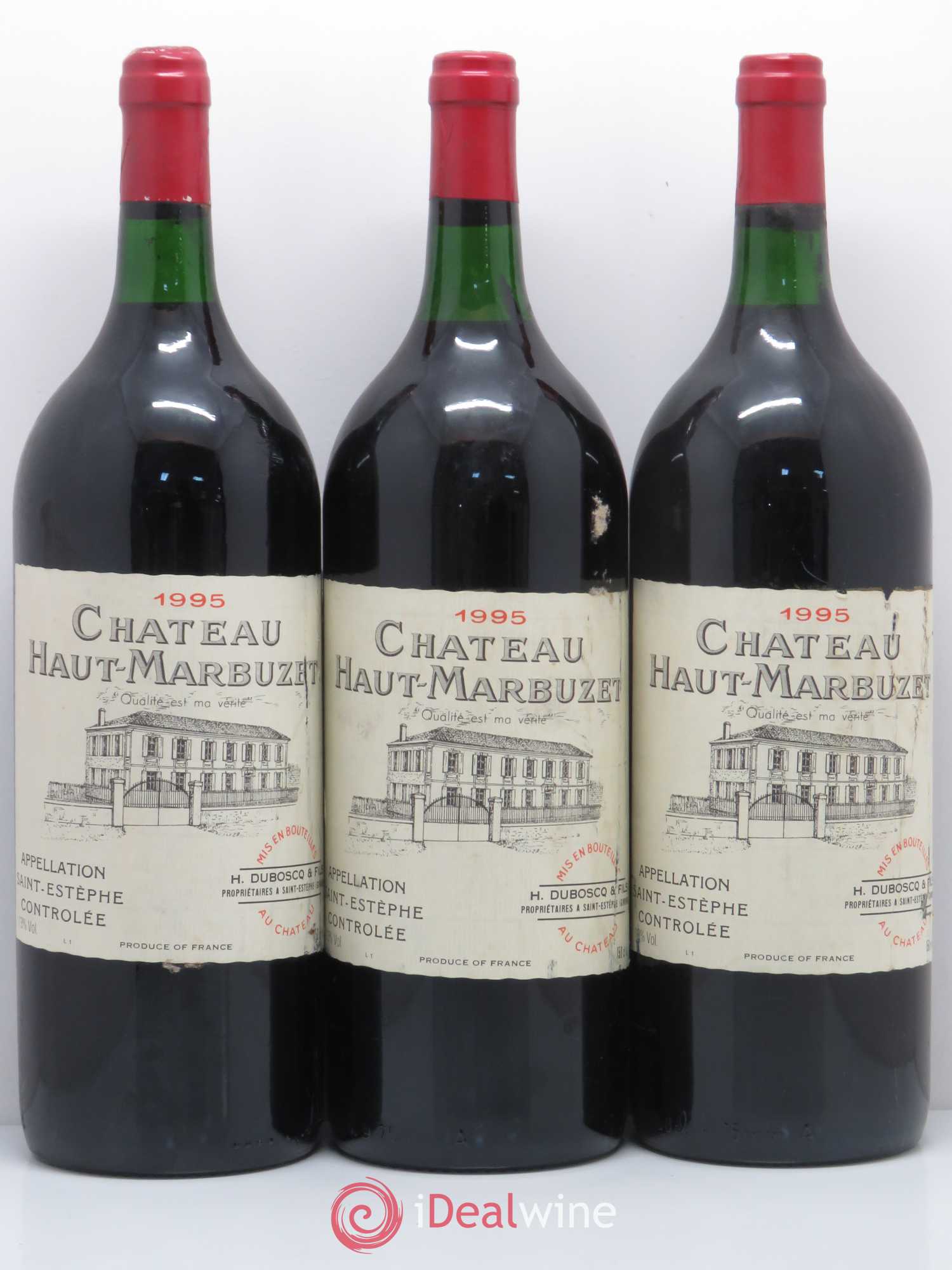 Château Haut Marbuzet 1995 - Lot de 3 magnums - 0