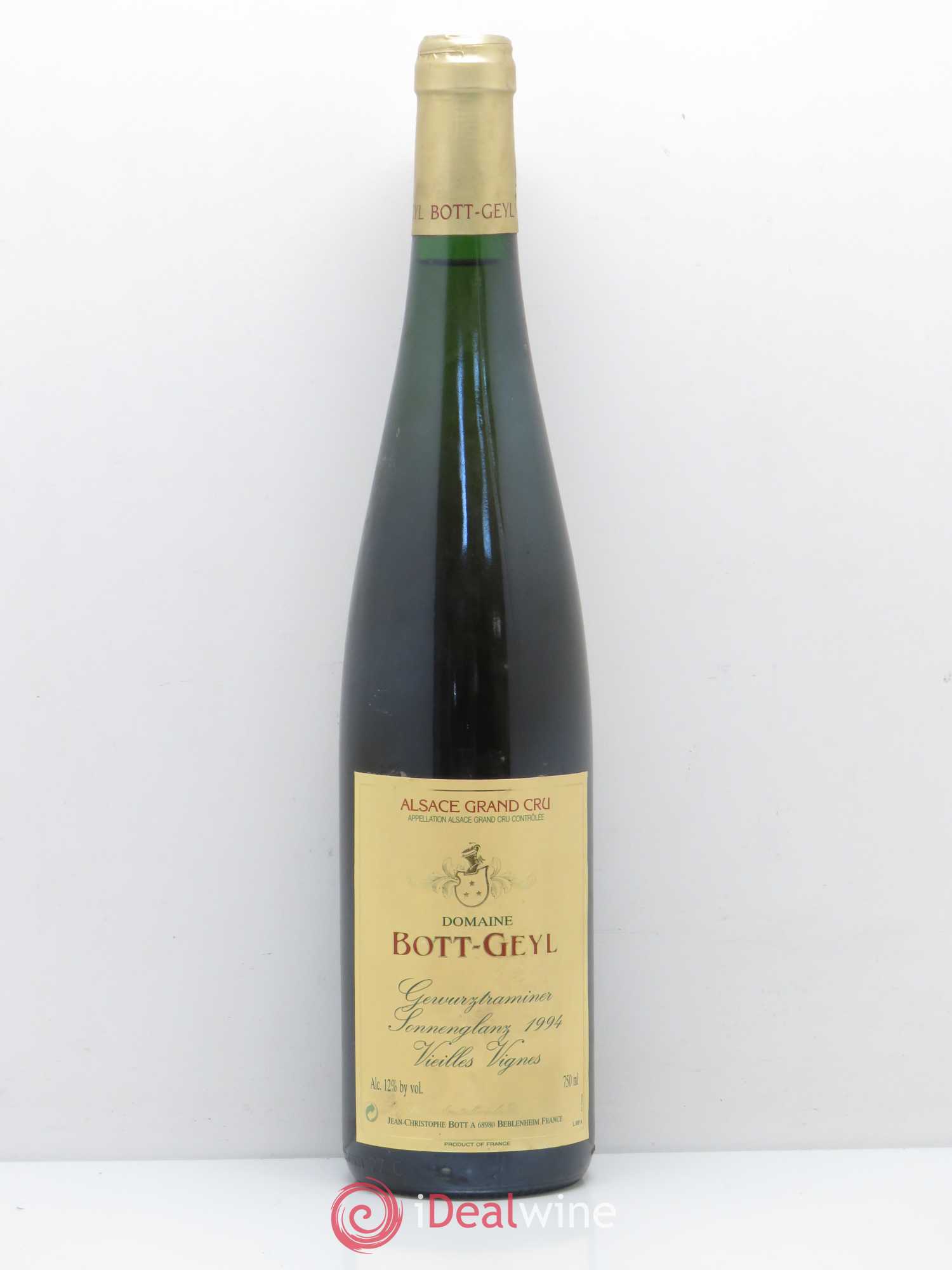 Alsace Gewurztraminer Grand Cru Sonnenglanz Vendanges Tardives Bott-Geyl (Domaine) 1994 - Lotto di 1 bottiglia - 0